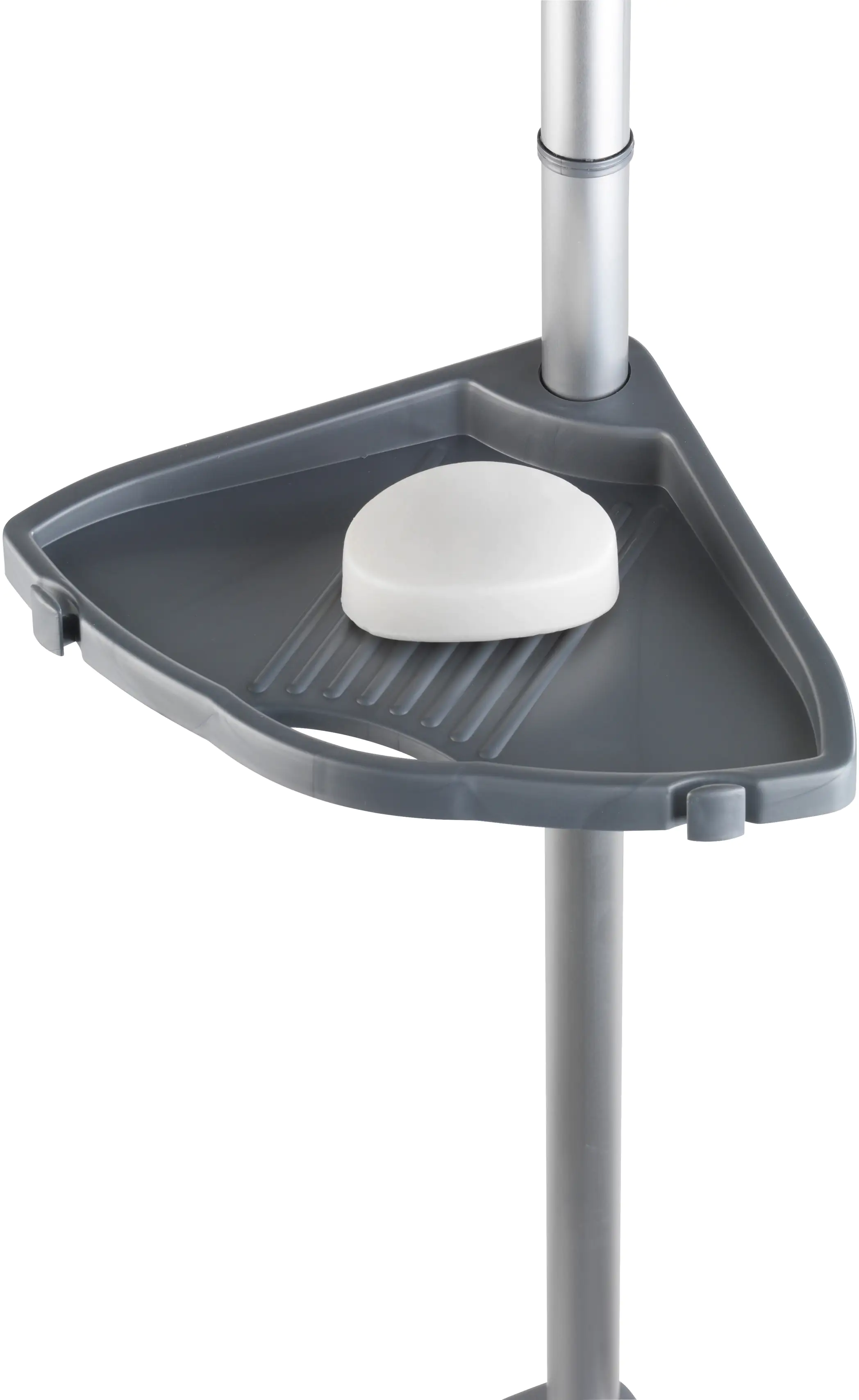 Wenko Teleskop-Duschecke Compact Aluminium, silber, 4 Ablagen