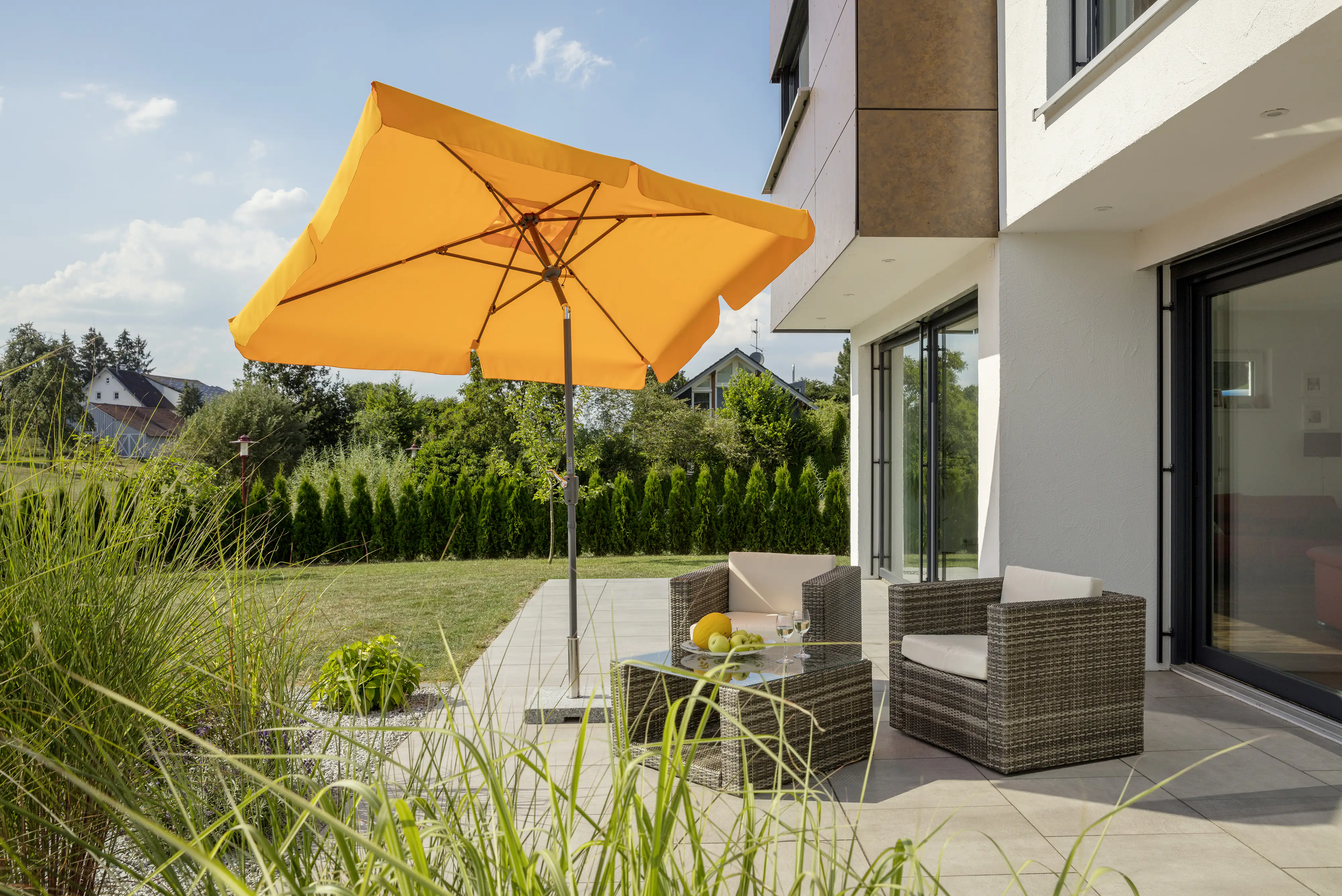4000570641753 Schneider Sonnenschirm New York mandarine, 270 x 150 cm