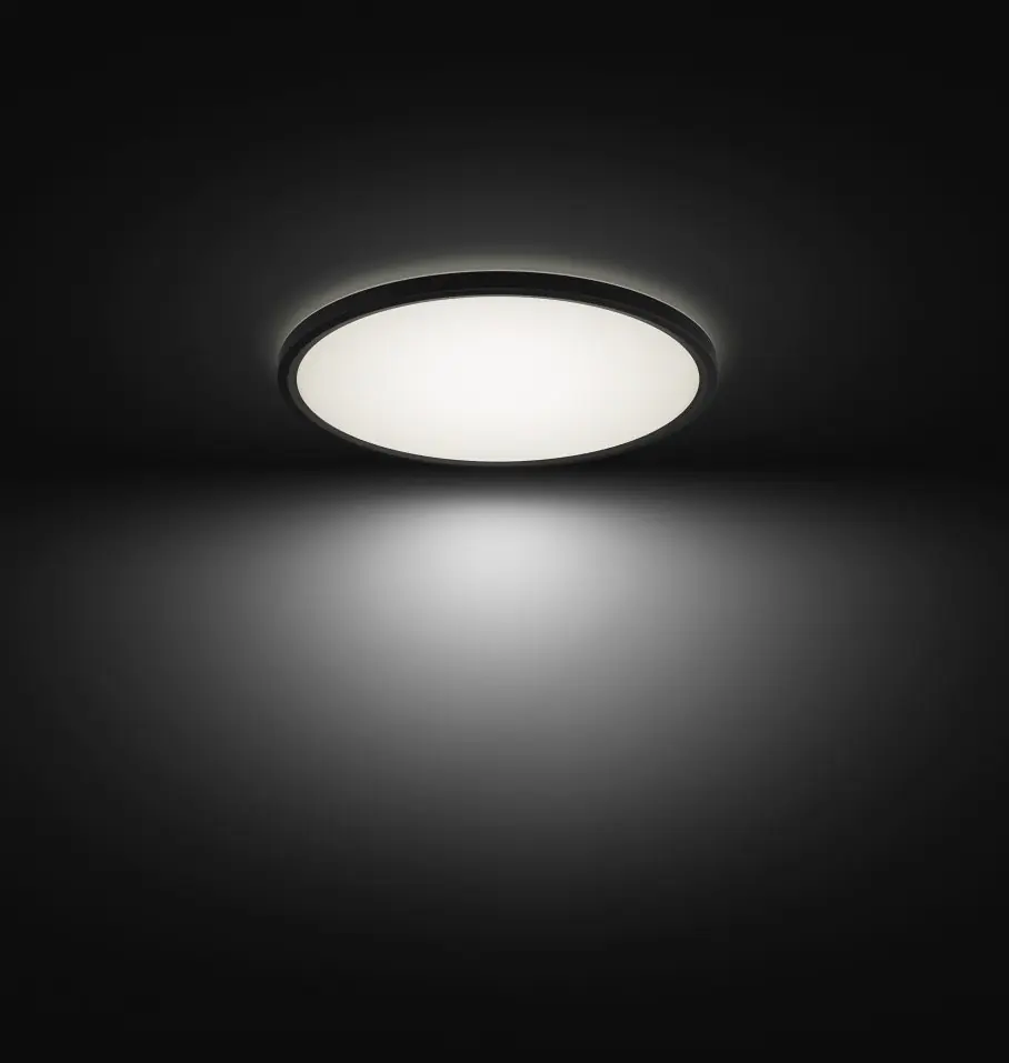 Philips Hue LED Deckenleuchte Tento + Wandschalter rund schwarz Ø 42,1 cm warmweiß-kaltweiß