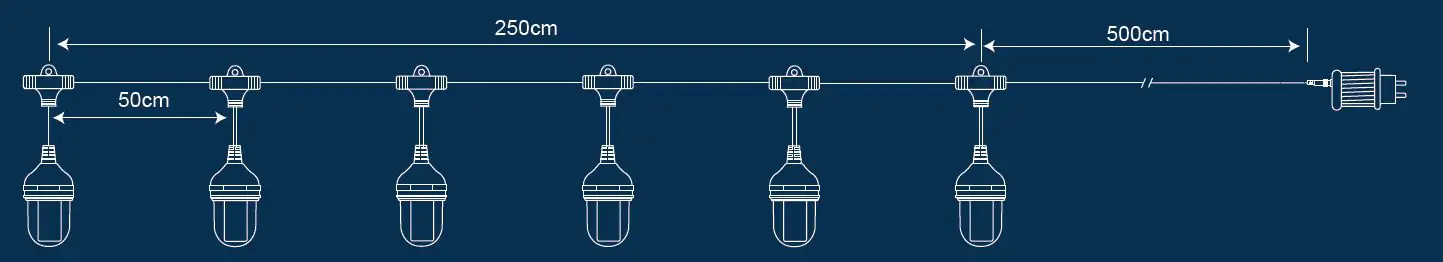 TrendLine LED-Lichterkette Projektor Sterne Außen 2,5 m warmweiß mit Timer