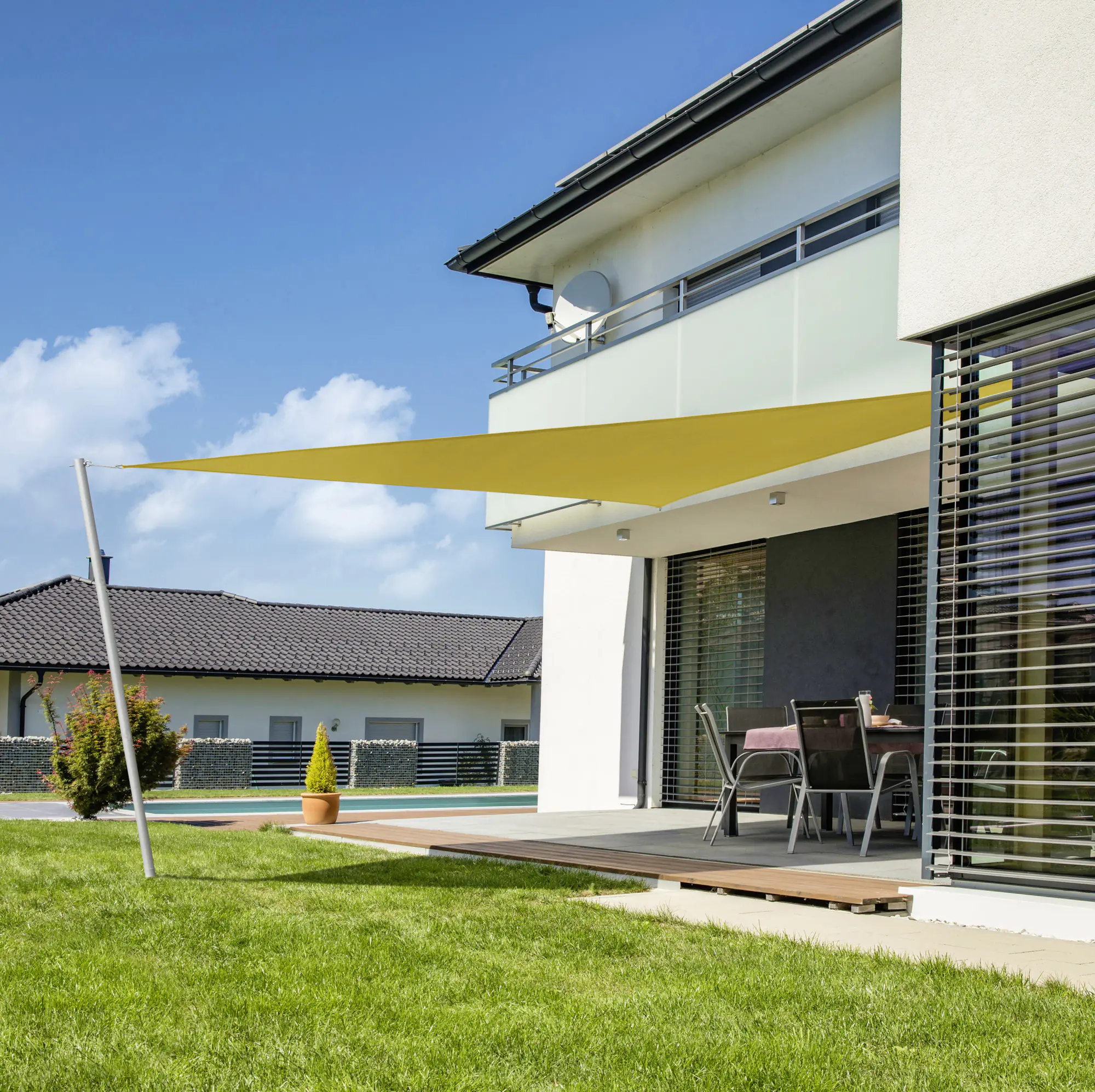 Windhager Sonnensegel Cannes gelb 3 x 3 x 3 m