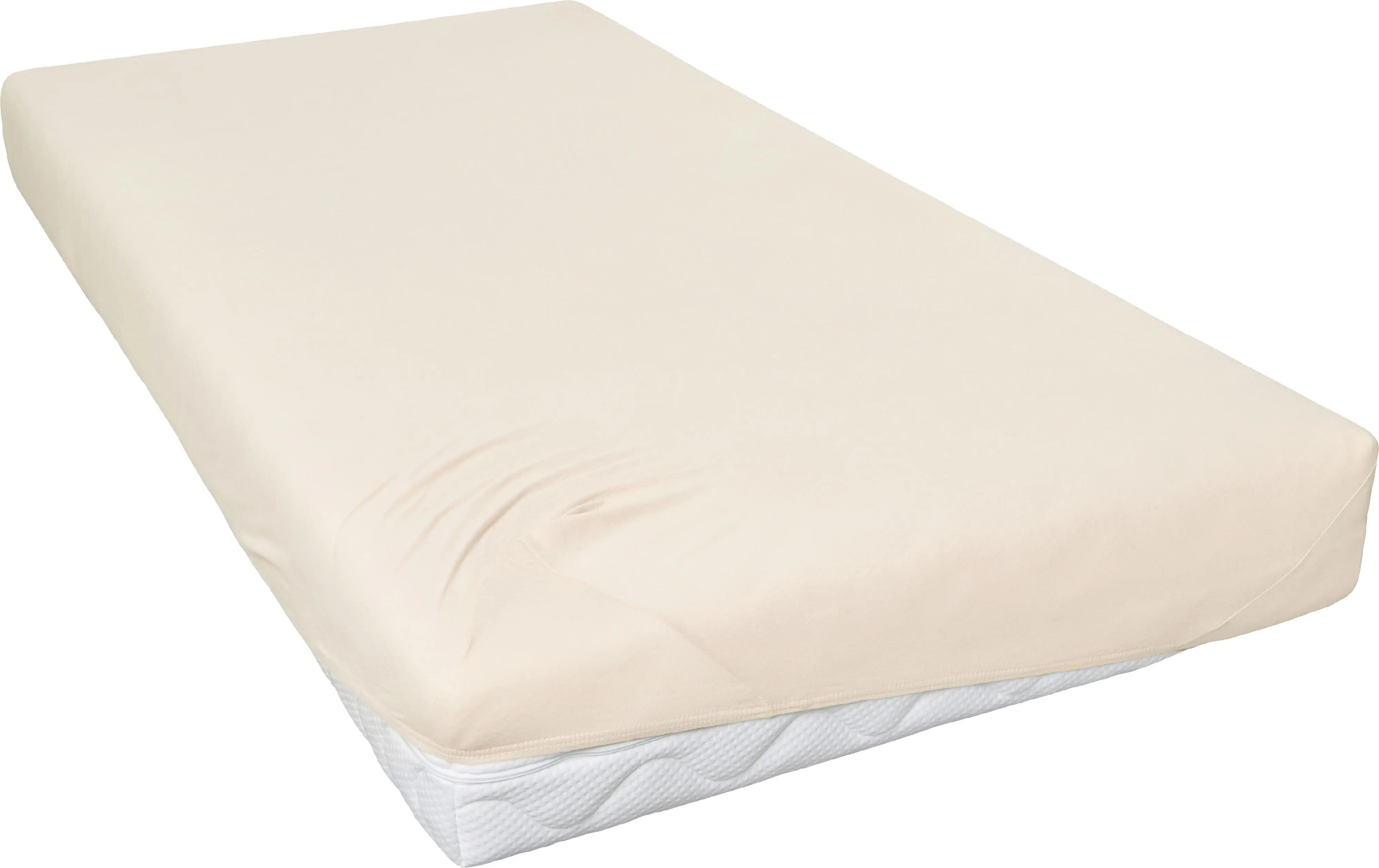 Jersey Spannbettlaken 150 x 200 cm ecru