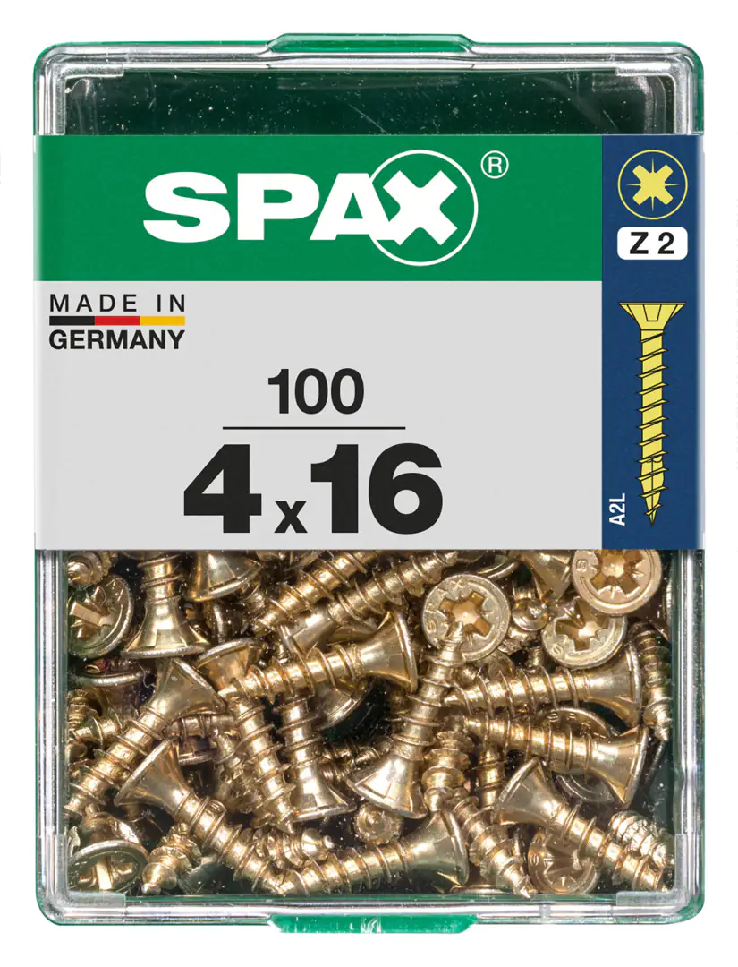 Spax Universalschrauben 4.0 x 16 mm PZ 2 - 100 Stk.