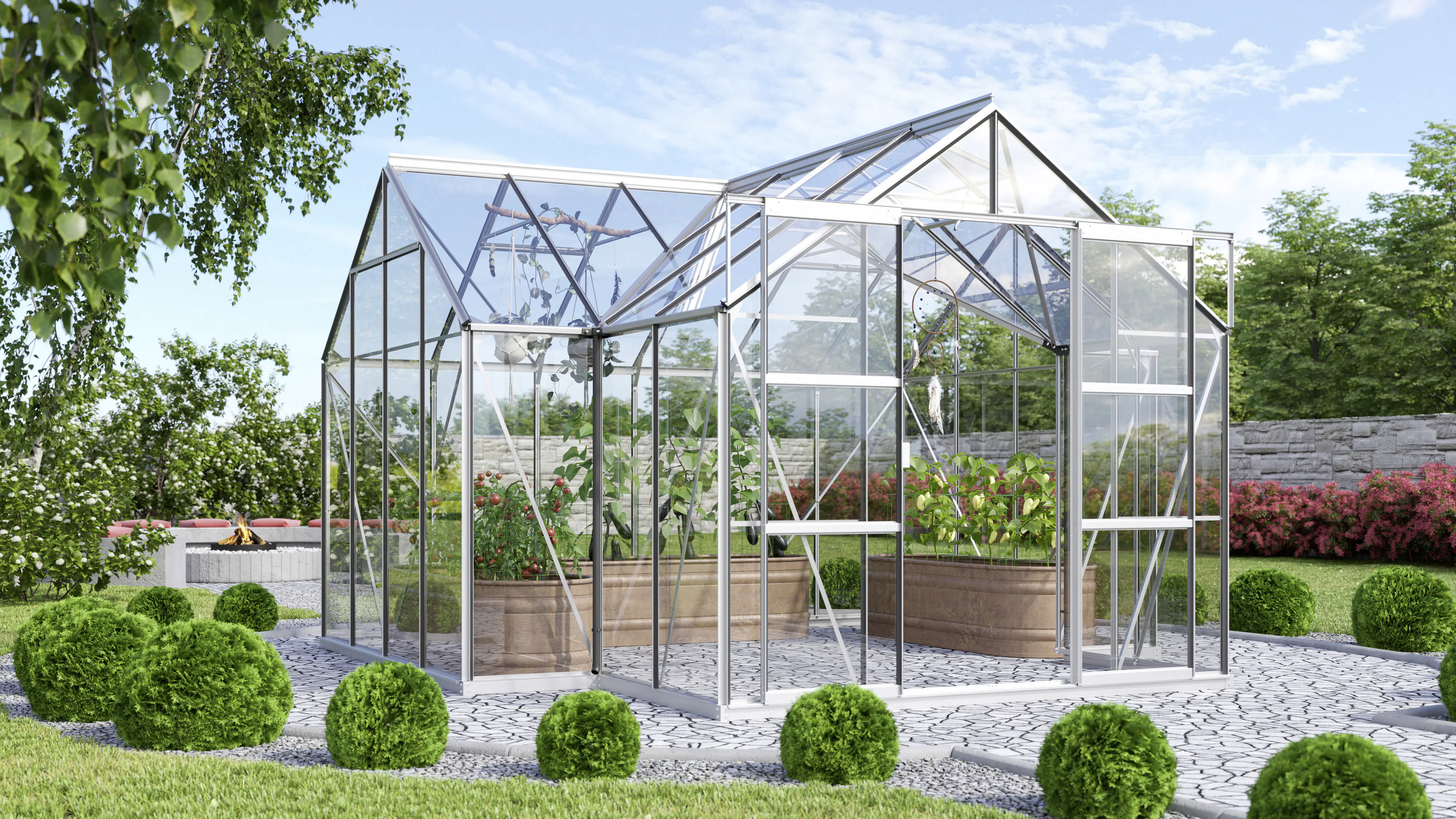 Vitavia Gewächshaus Sirona 13000 381 x 381 cm 3 mm Sicherheitsglas