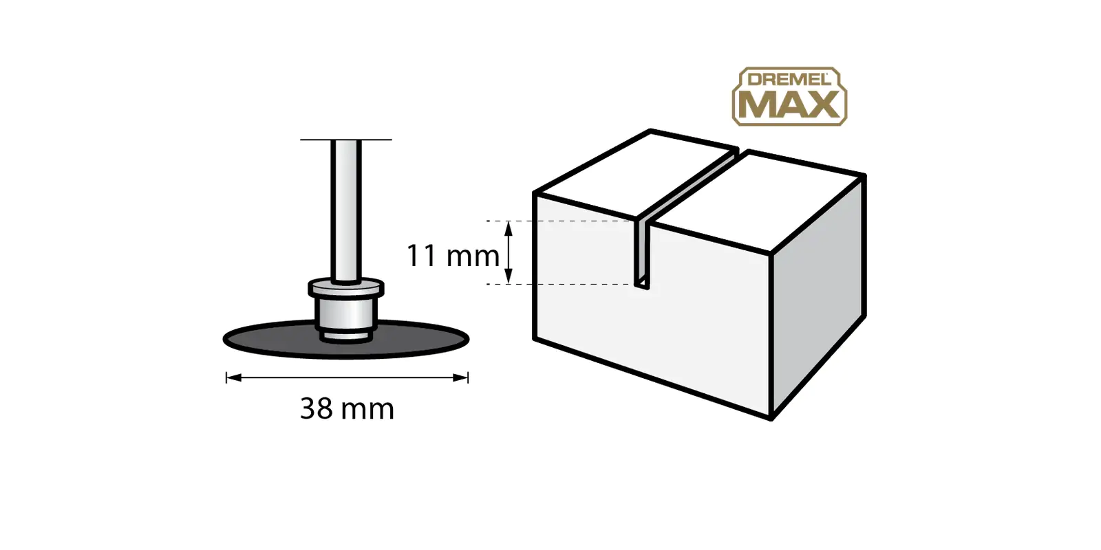 Dremel Max Trennscheibe Diamant Ø 38 mm SC545DM