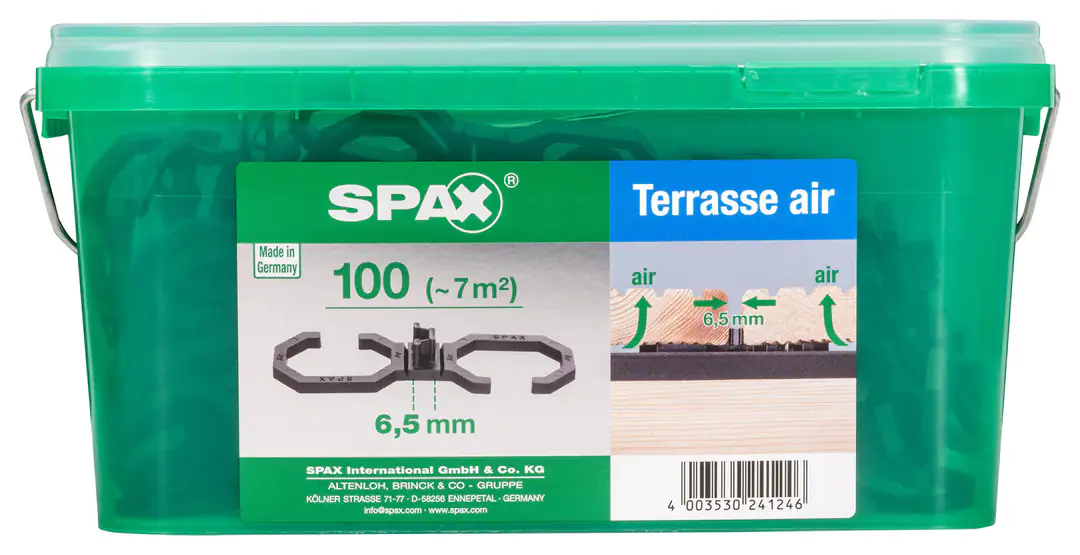 Spax Air-Belüftung 9 x 2,8 x 0,4 cm 100 Stück 6,5 mm Fuge Spax Air-Belüftung 9 x 2,8 x 0,4 cm 100 Stück 6,5 mm Fuge