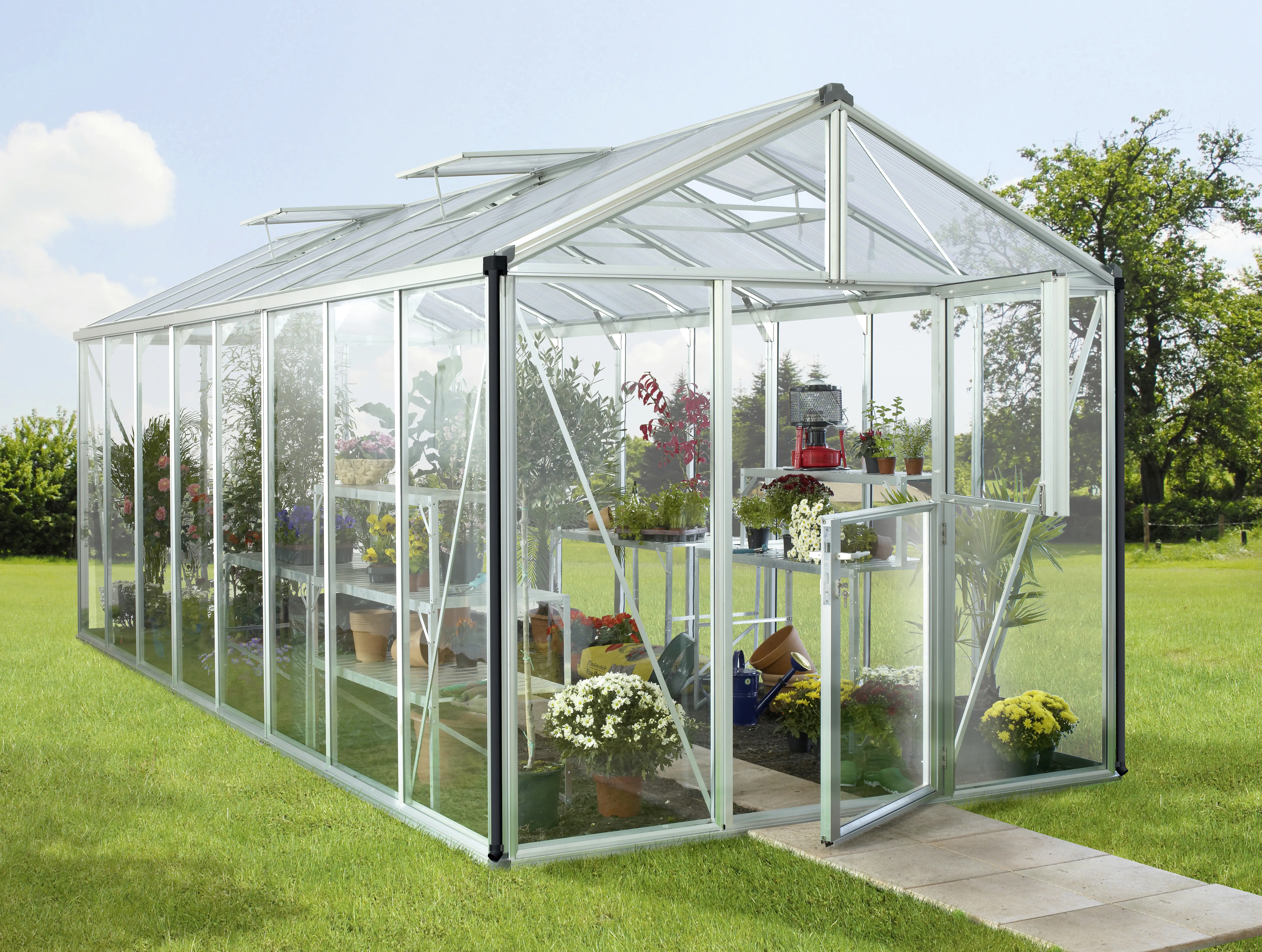 Vitavia Gewächshaus Zeus 15700 266 x 622 cm 3 mm Sicherheitsglas