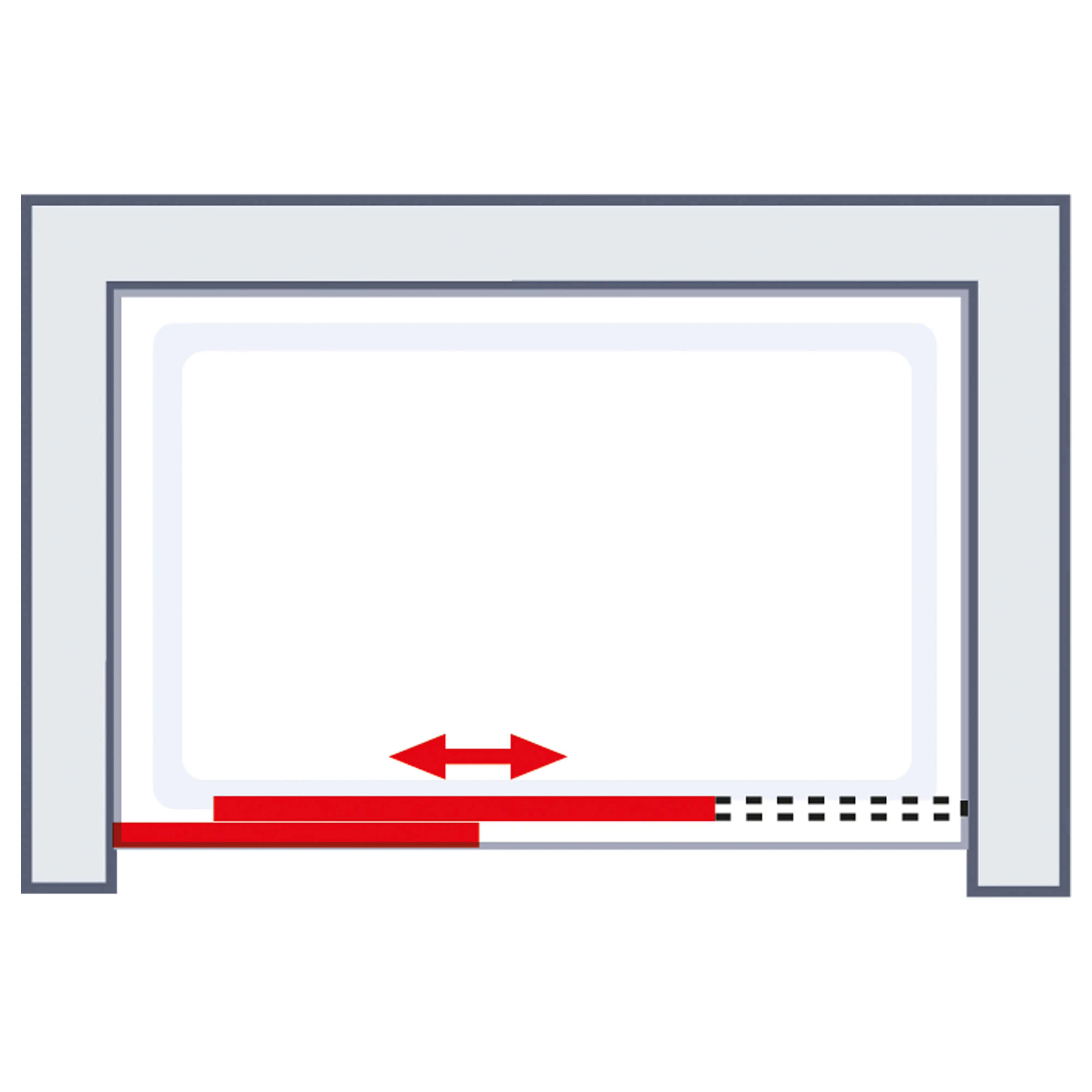Schulte Nische Schiebetür 100 x 200 cm Toura