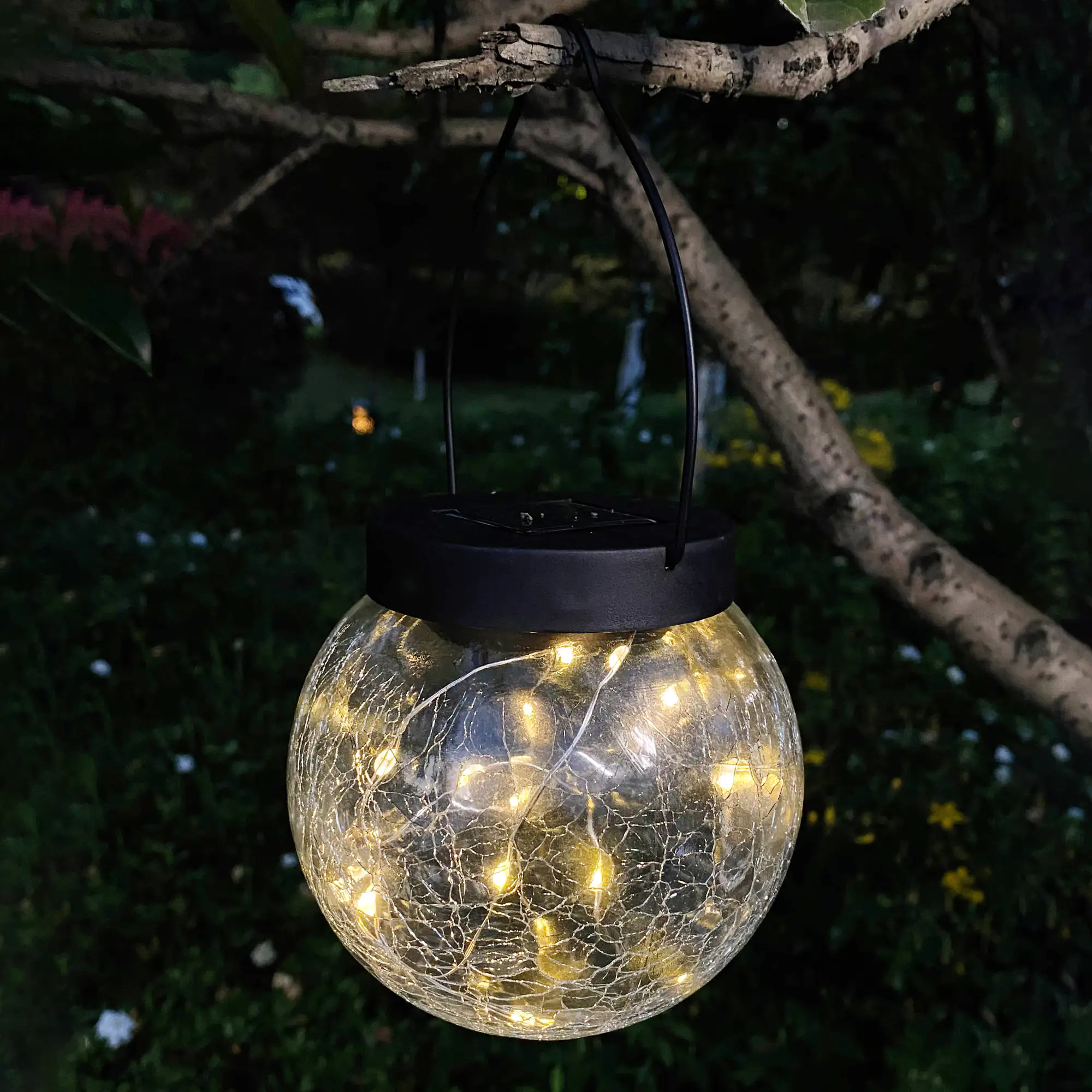 TrendLine LED Solarleuchte Kugel hängend 12 cm