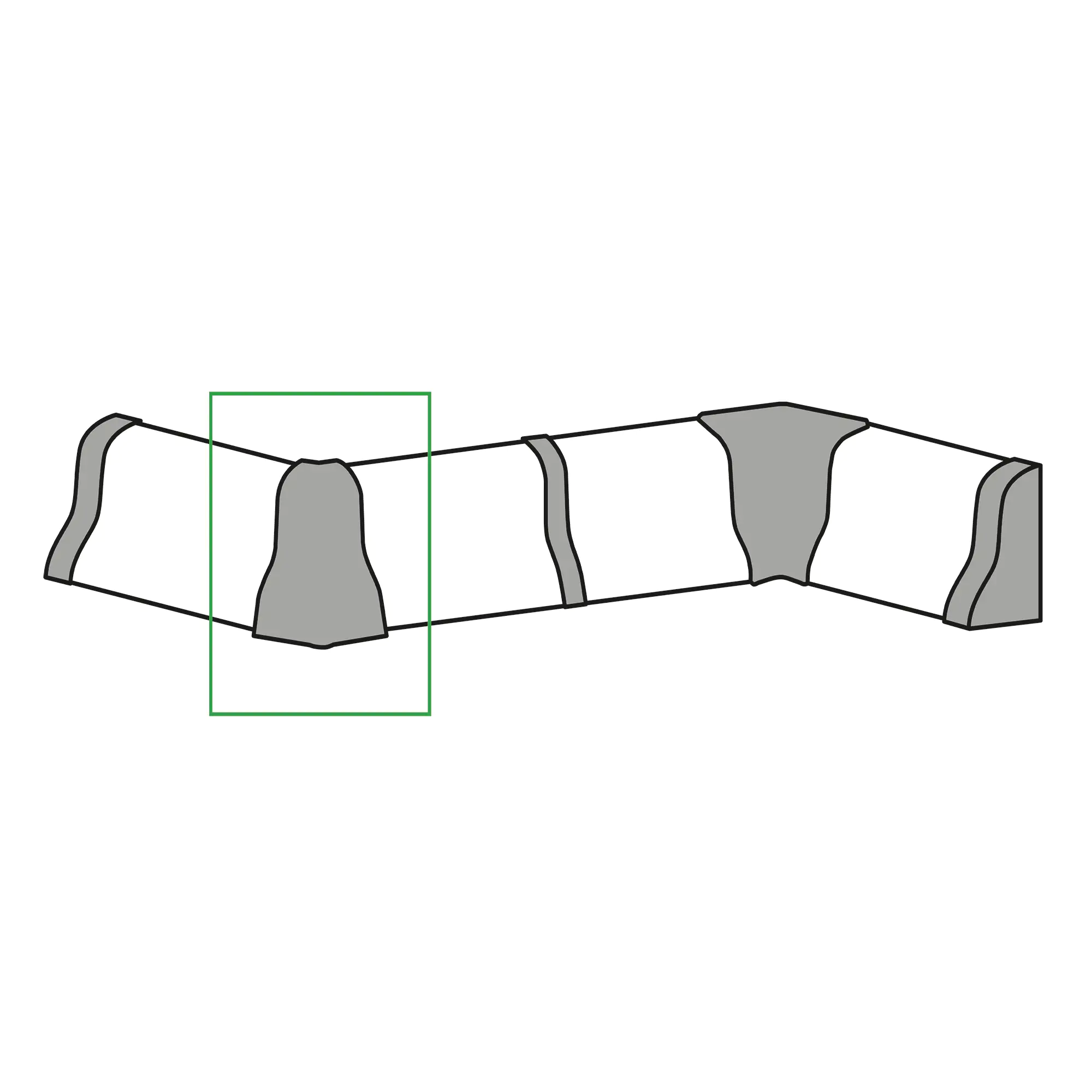 Außeneck für Kunststoffleiste KU.04 weiß