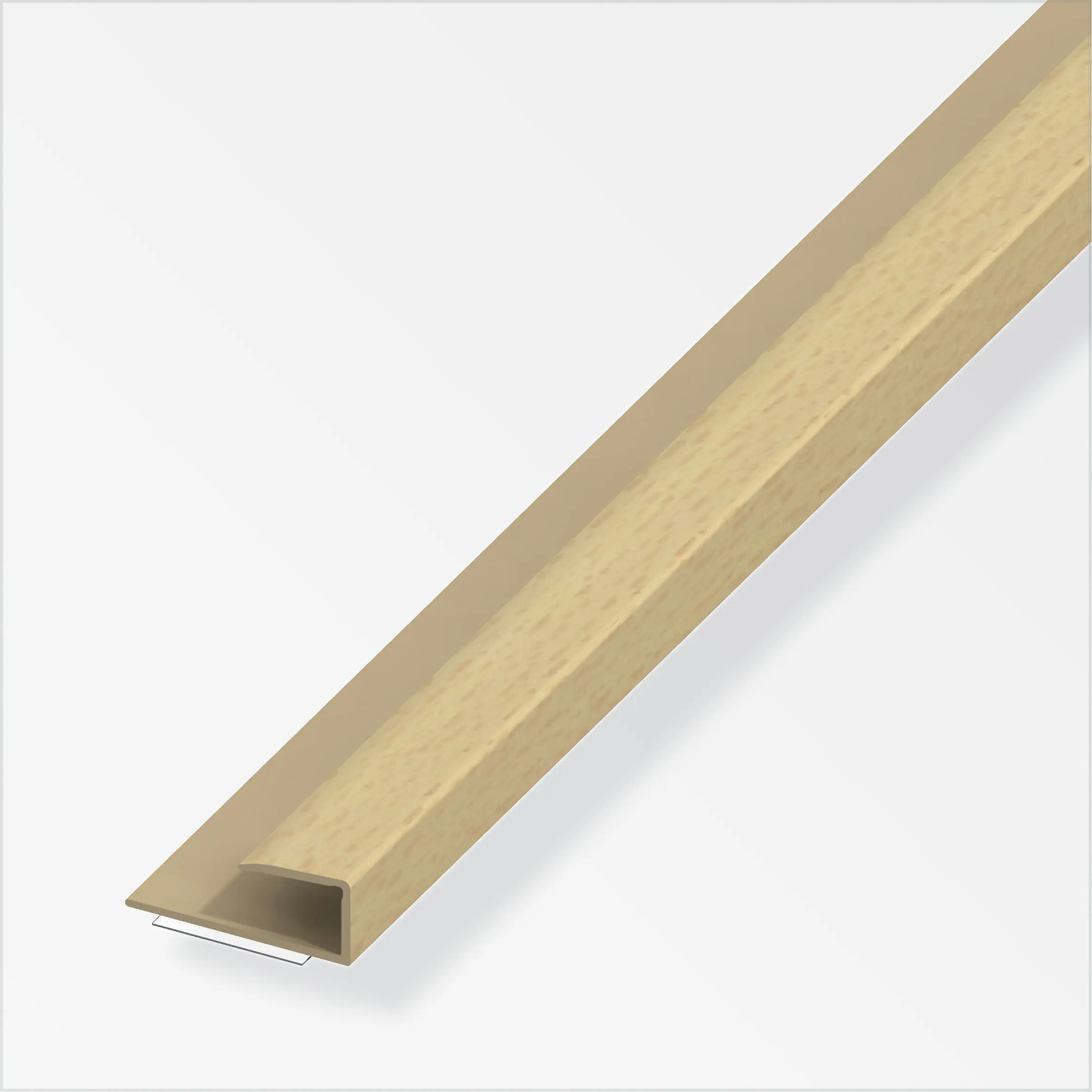 alfer Einfass-Profil 2 m, 15 x 9 mm PVC (Kunststoff) glatt buche
