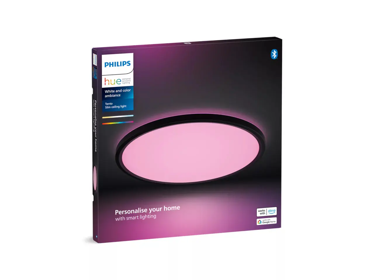 Philips Hue LED Deckenleuchte Tento + Bridge rund schwarz 43 x 3 cm RGB Philips Hue LED Deckenleuchte Tento + Bridge rund schwarz 43 x 3 cm RGB
