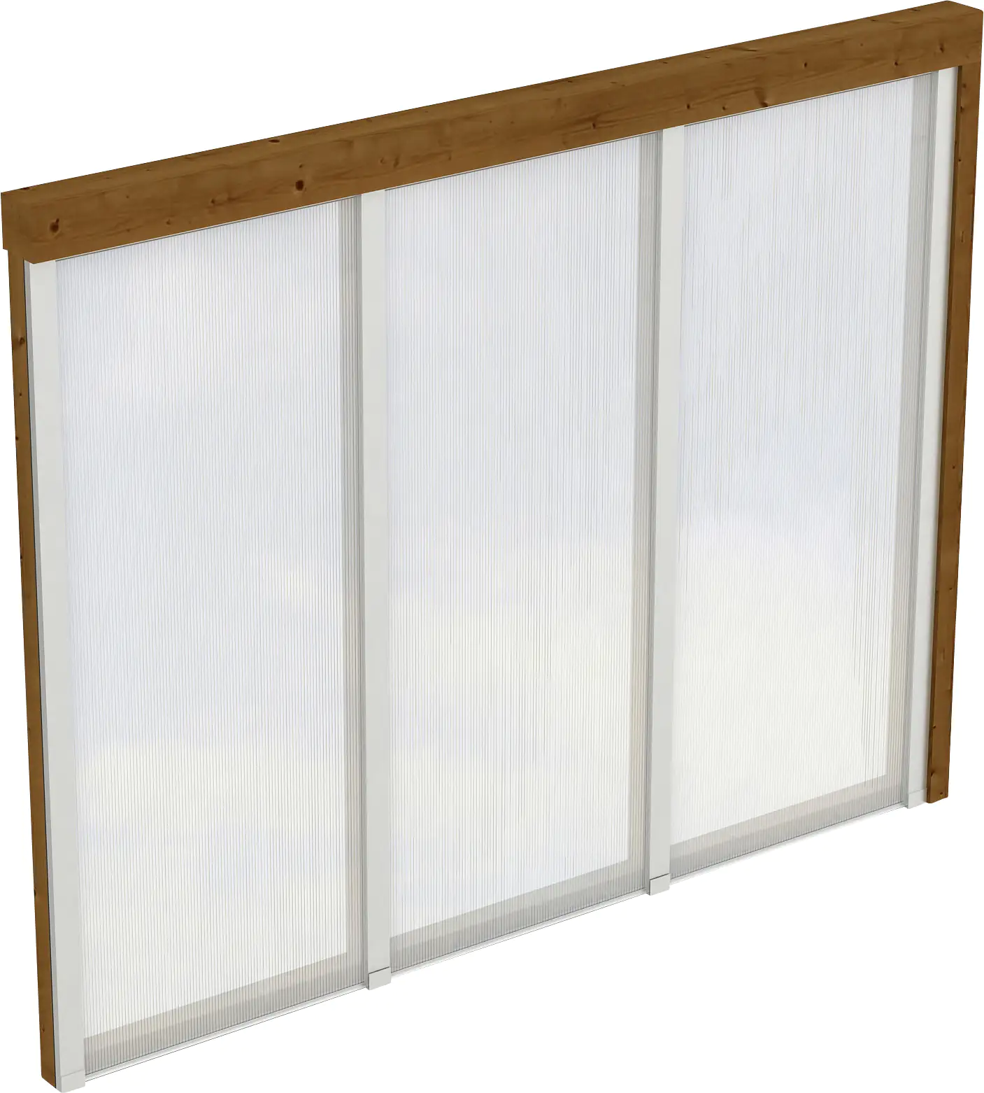 SKAN HOLZ Seitenwand m. Polycarbonatplatten 255 x 200 cm, Douglasie