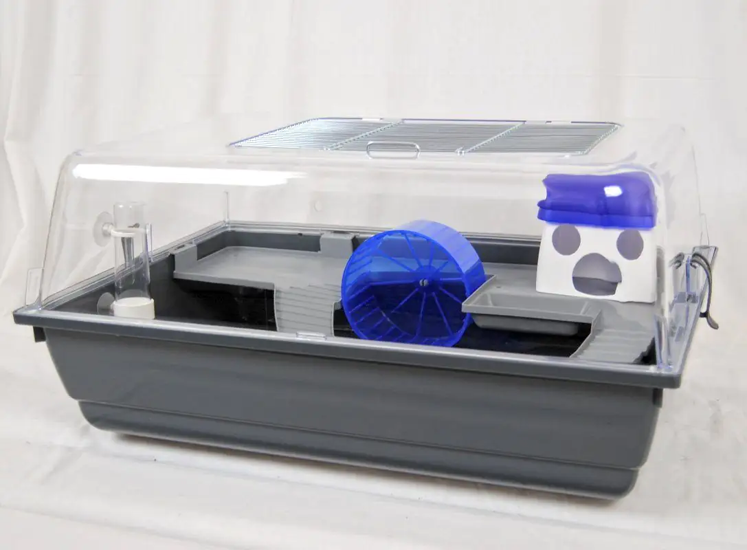 Ollesch Kleintierkäfig 60x40x30cm mit Zubehör