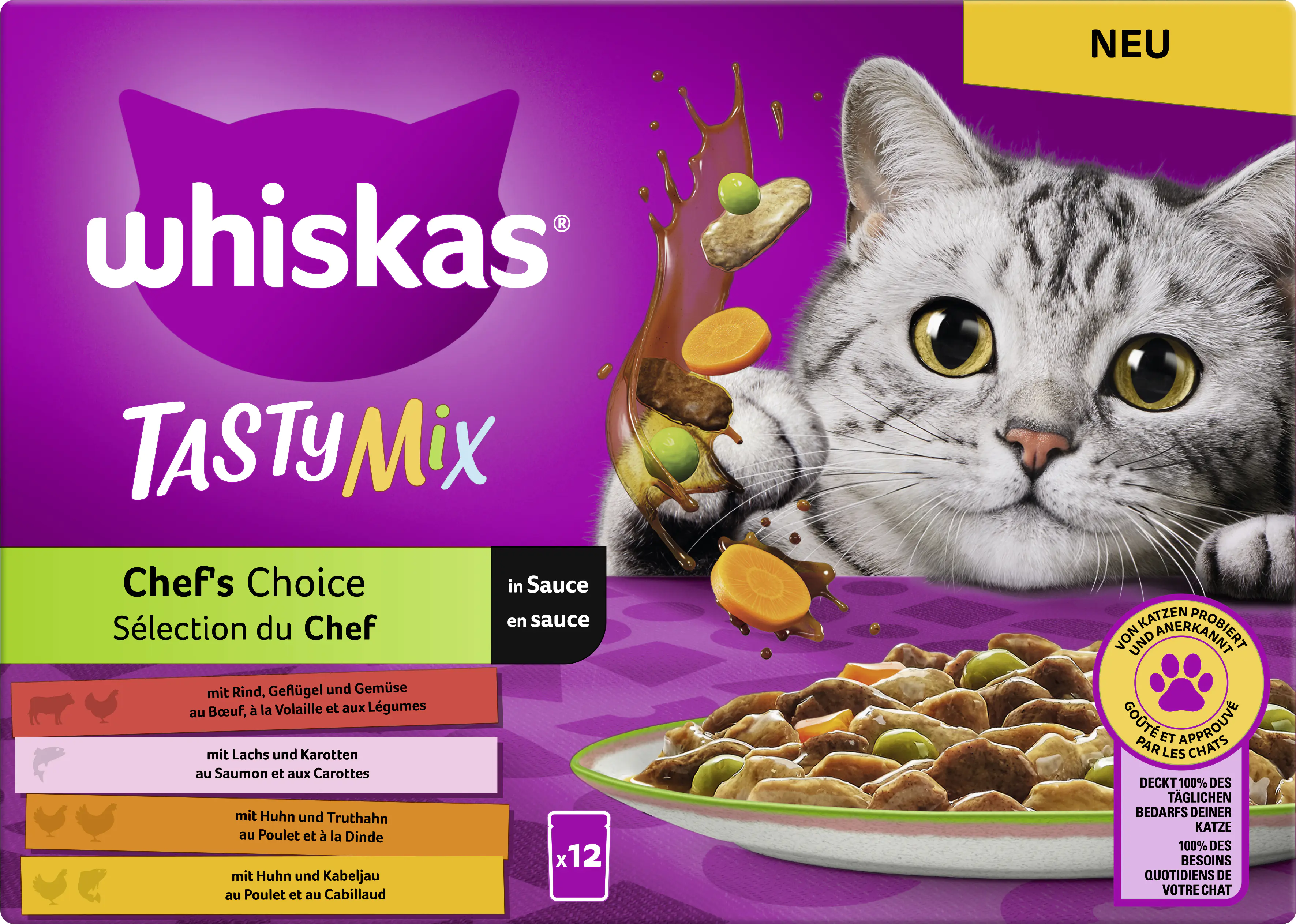 Whiskas Multipack Chefs Choice Tasty Mix Katzenfutter 12 x 85 g Whiskas Multipack Chefs Choice Tasty Mix Katzenfutter 12 x 85 g