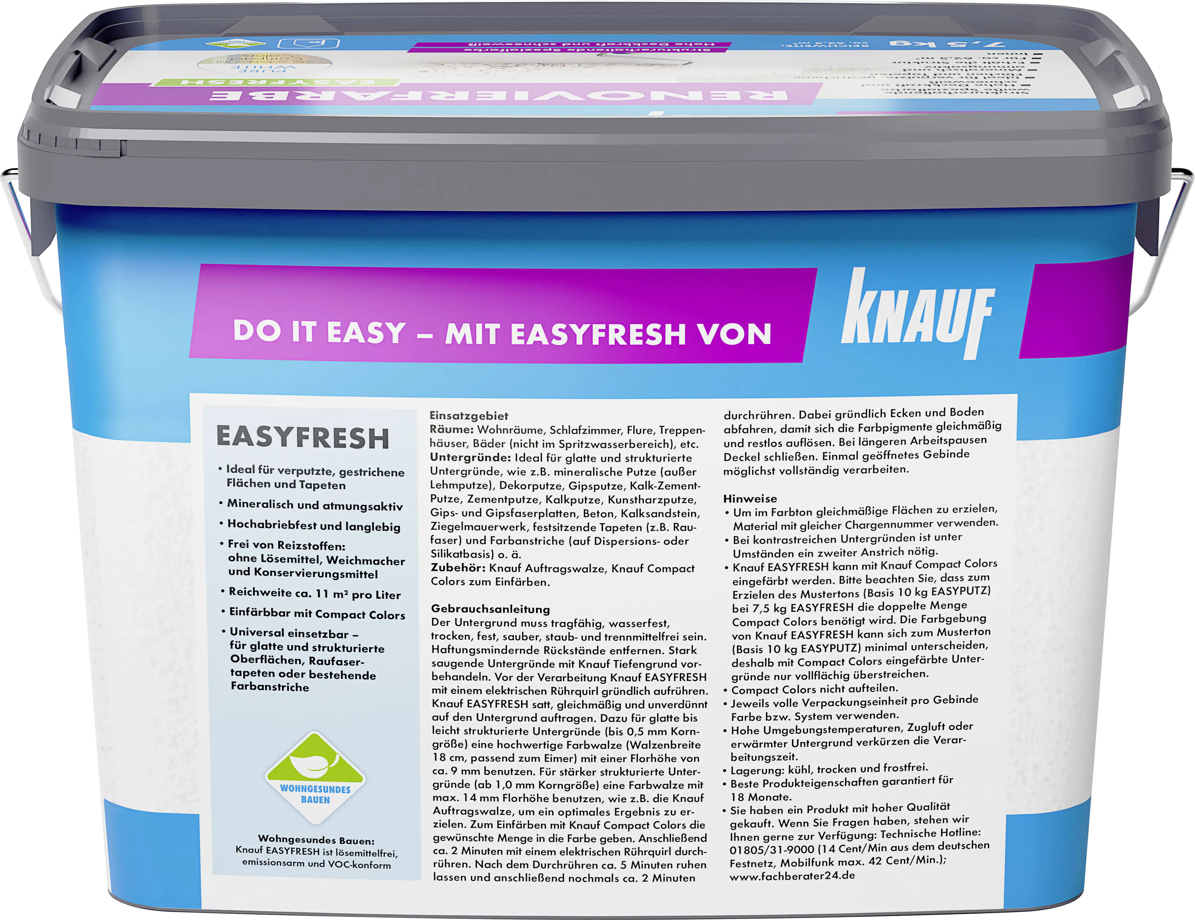 Knauf Spezialfarbe Easy Fresh 7,5 kg 
