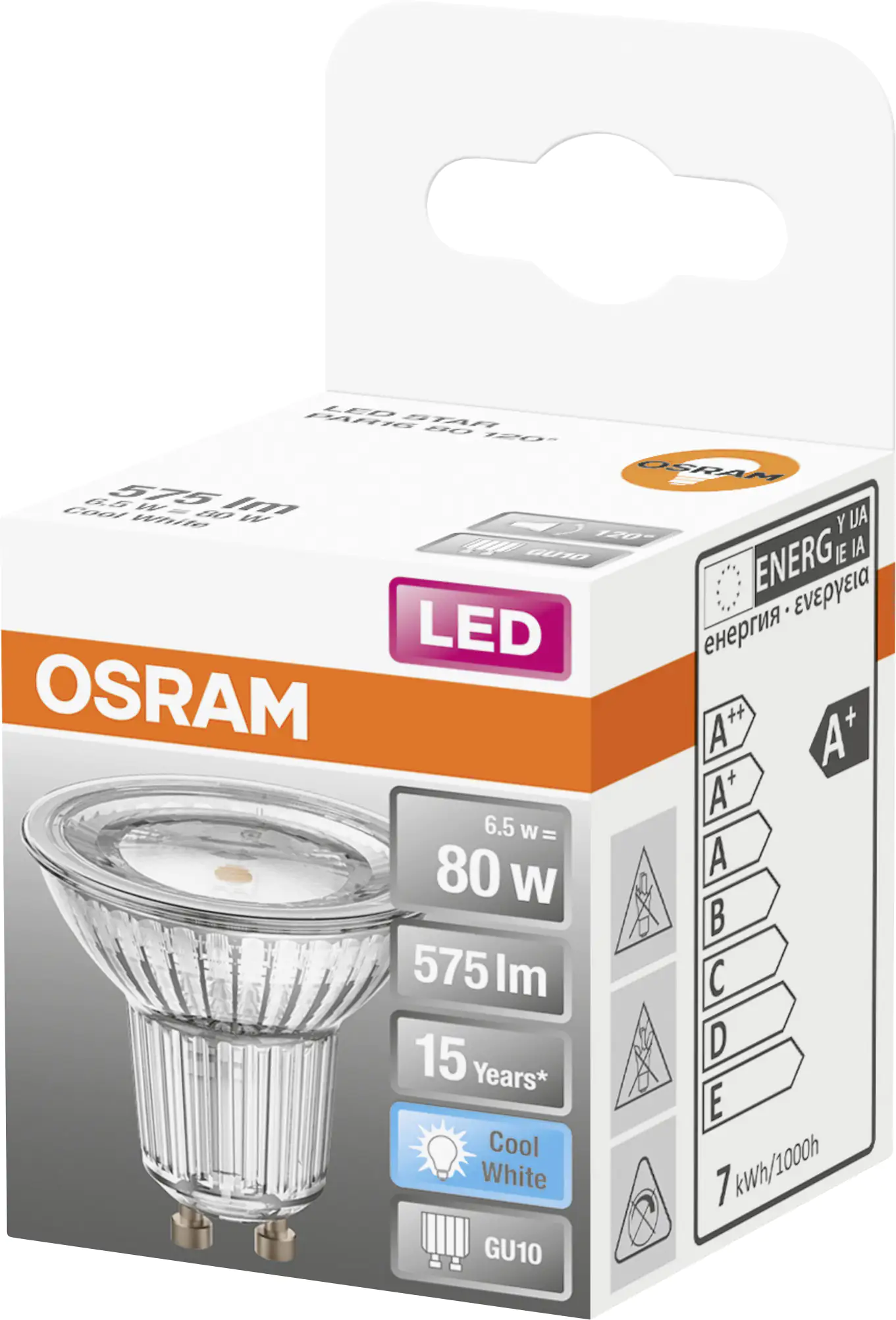 Osram LED Reflektor Superstar PAR16 80 GU10 6,9W neutralweiß, klar Osram LED Reflektor Superstar PAR16 80 GU10 6,9W neutralweiß, klar