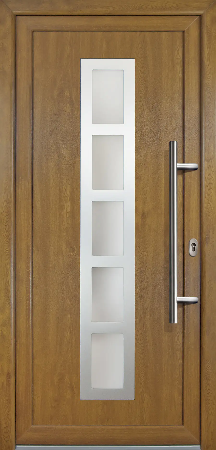 4060691165422 Meeth Haustür Signum PVC Exclusiv PVC Modell 51 98 x 208 cm, DIN rechts, Golden Oak