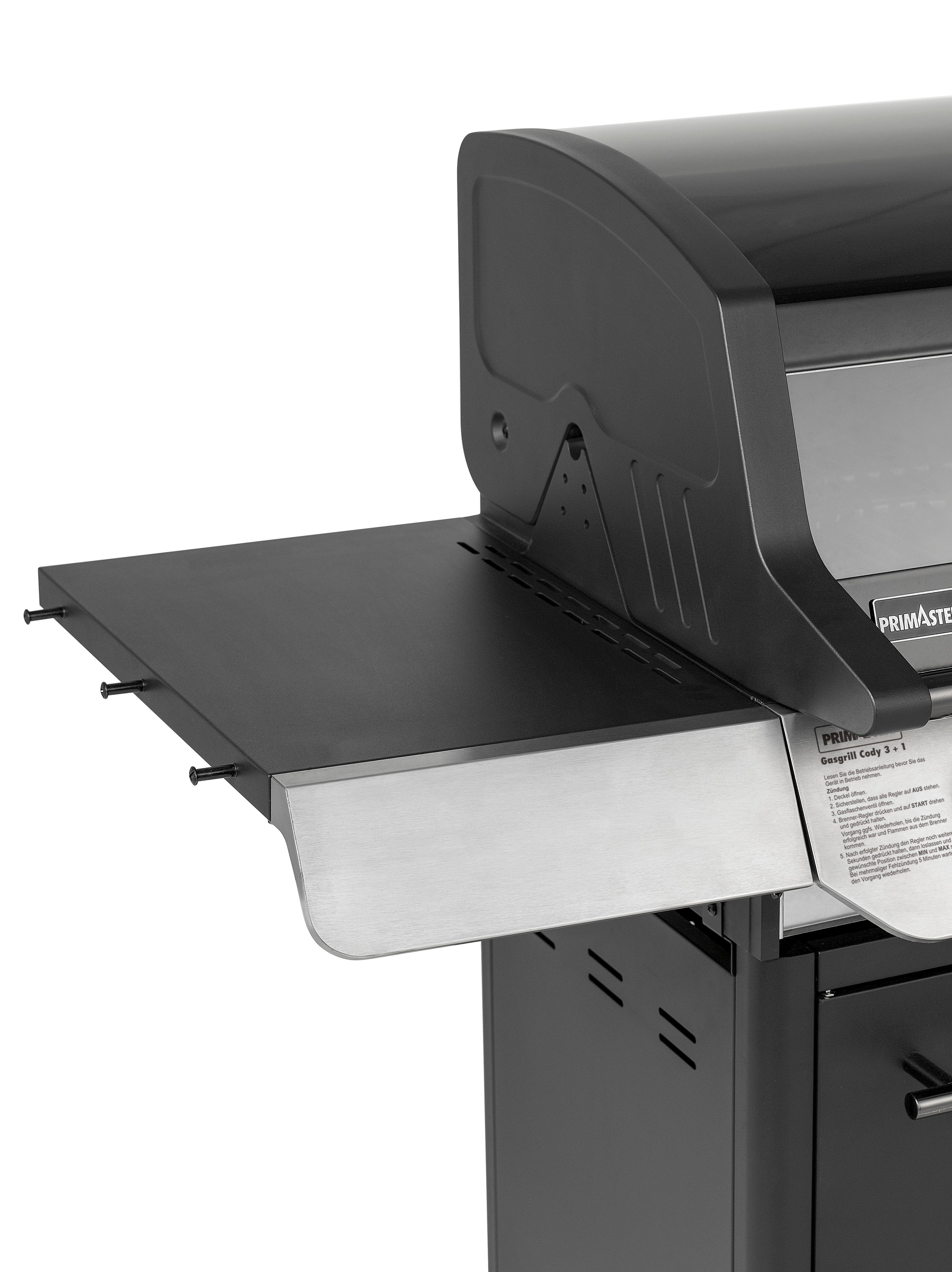Primaster Gasgrill Cody Powerzone & Seitenbrenner Grillfläche: 63,5 x 48 cm 