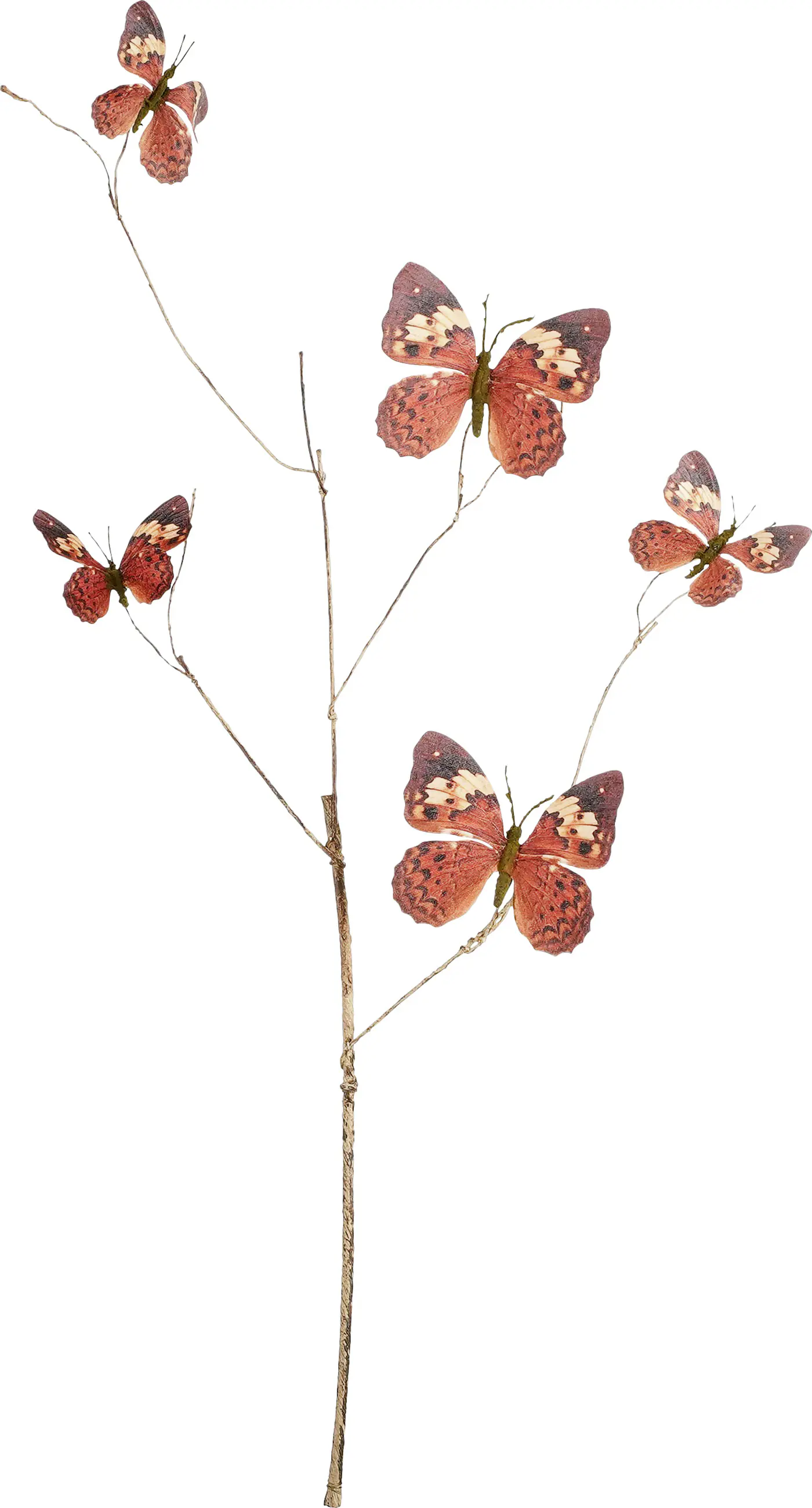 Mica Decorations Zweig mit Schmetterlingen 2 x 94 x 8 cm rost