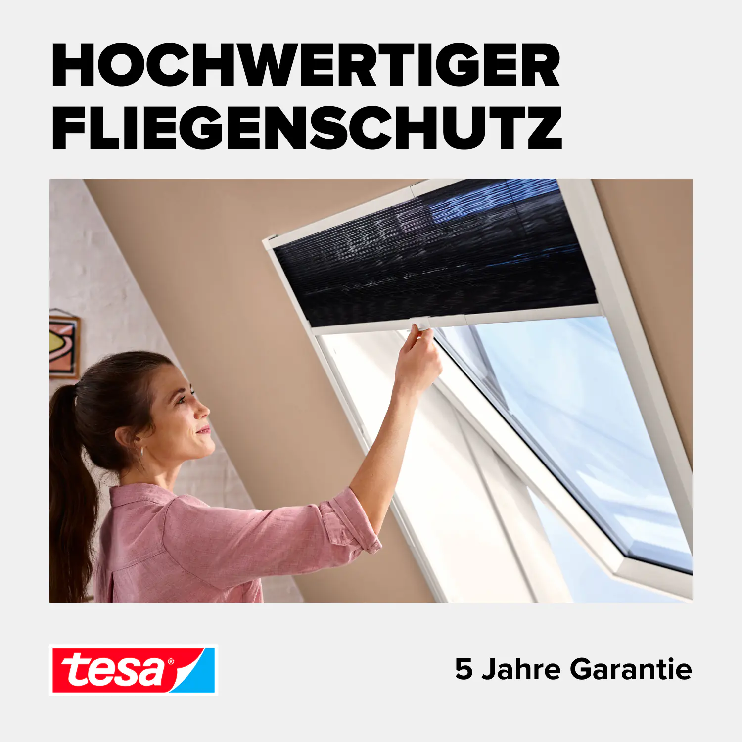 tesa Fliegengitter Alu-Dachfenster Plissee 114 x 160 cm anthrazit