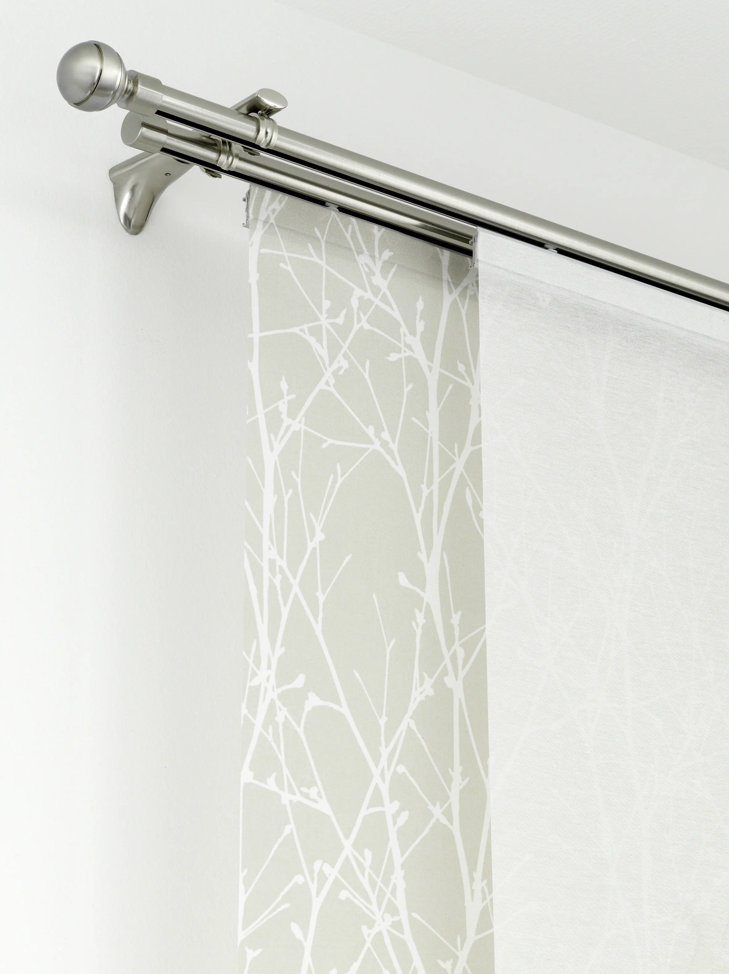 Gardinia Gardinenstange mit Innenlauf Chicago 20 mm edelstahl-optik 120 cm