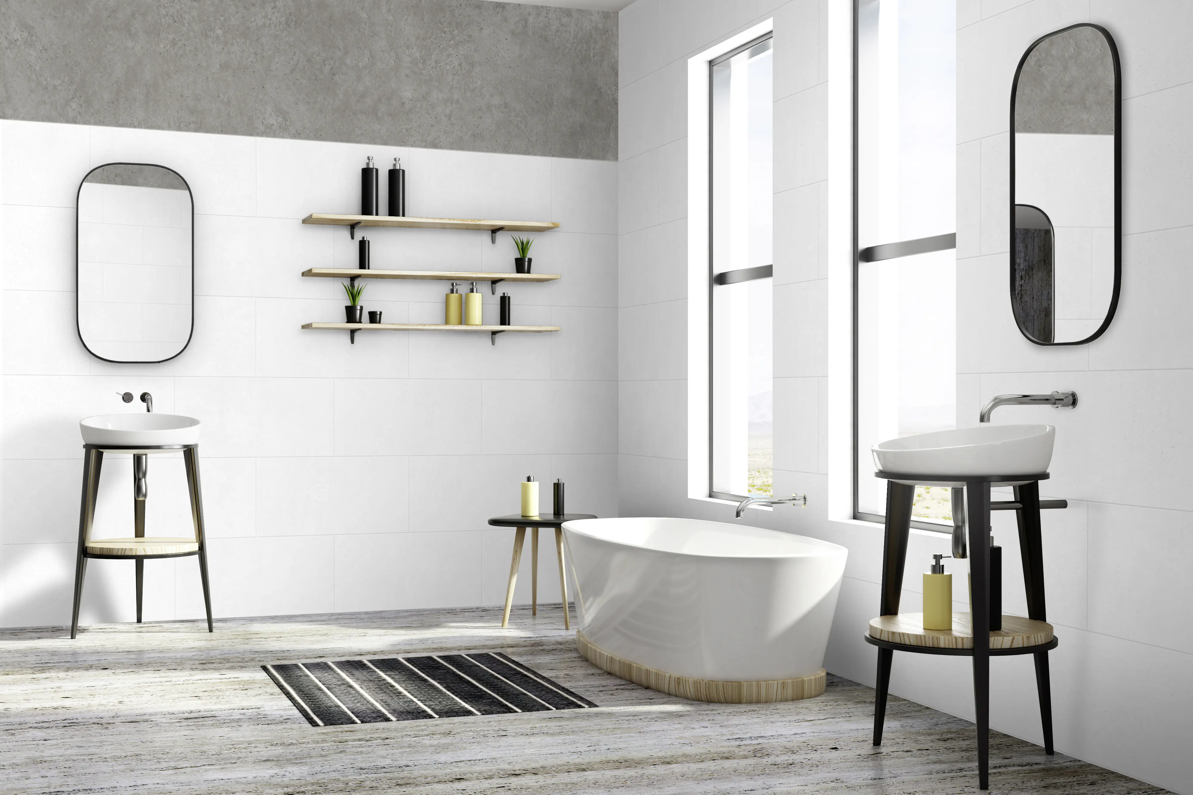 Grosfillex Kunststoffpaneel GX Wall+ White Stone 60 x 30 cm 5 mm