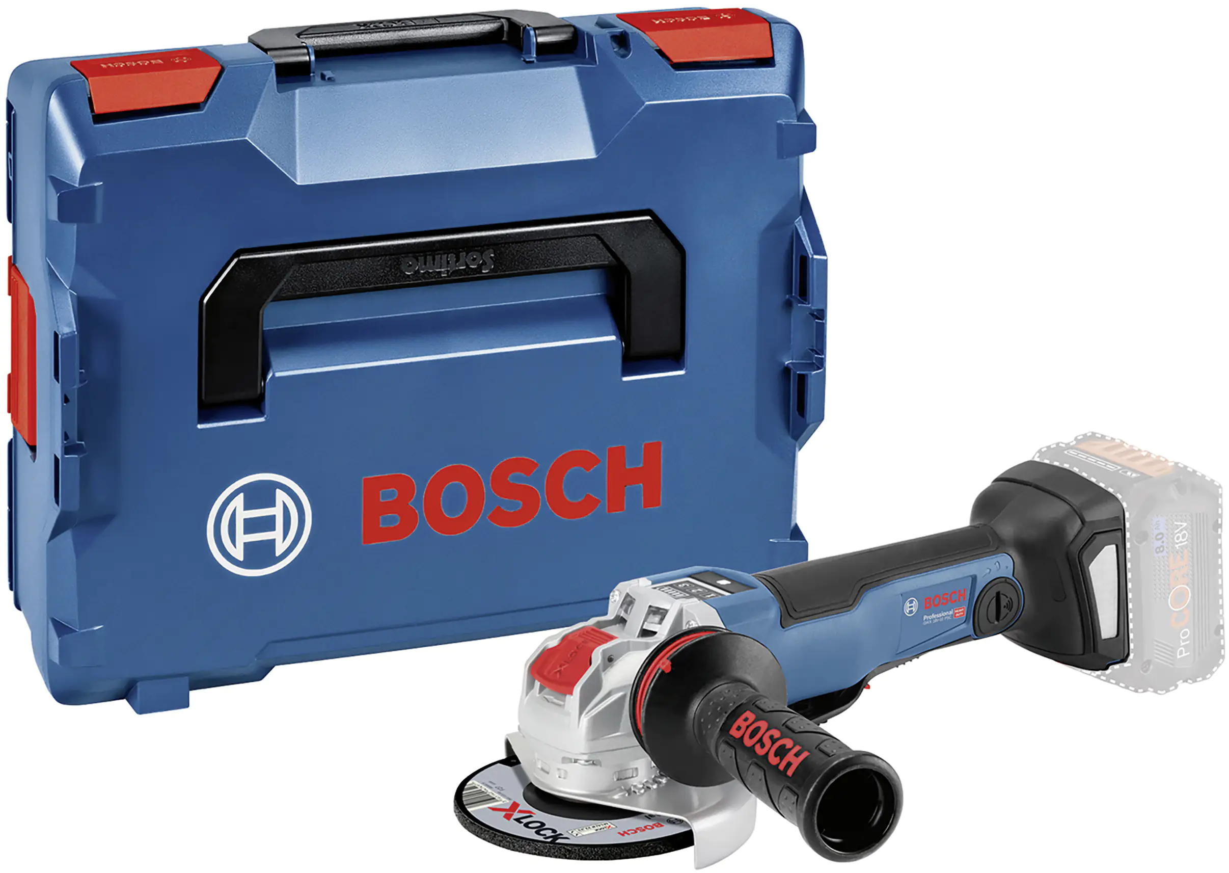 Bosch Professional Akku-Winkelschleifer GWX 18V-10 PSC X-LOCK in L-Boxx