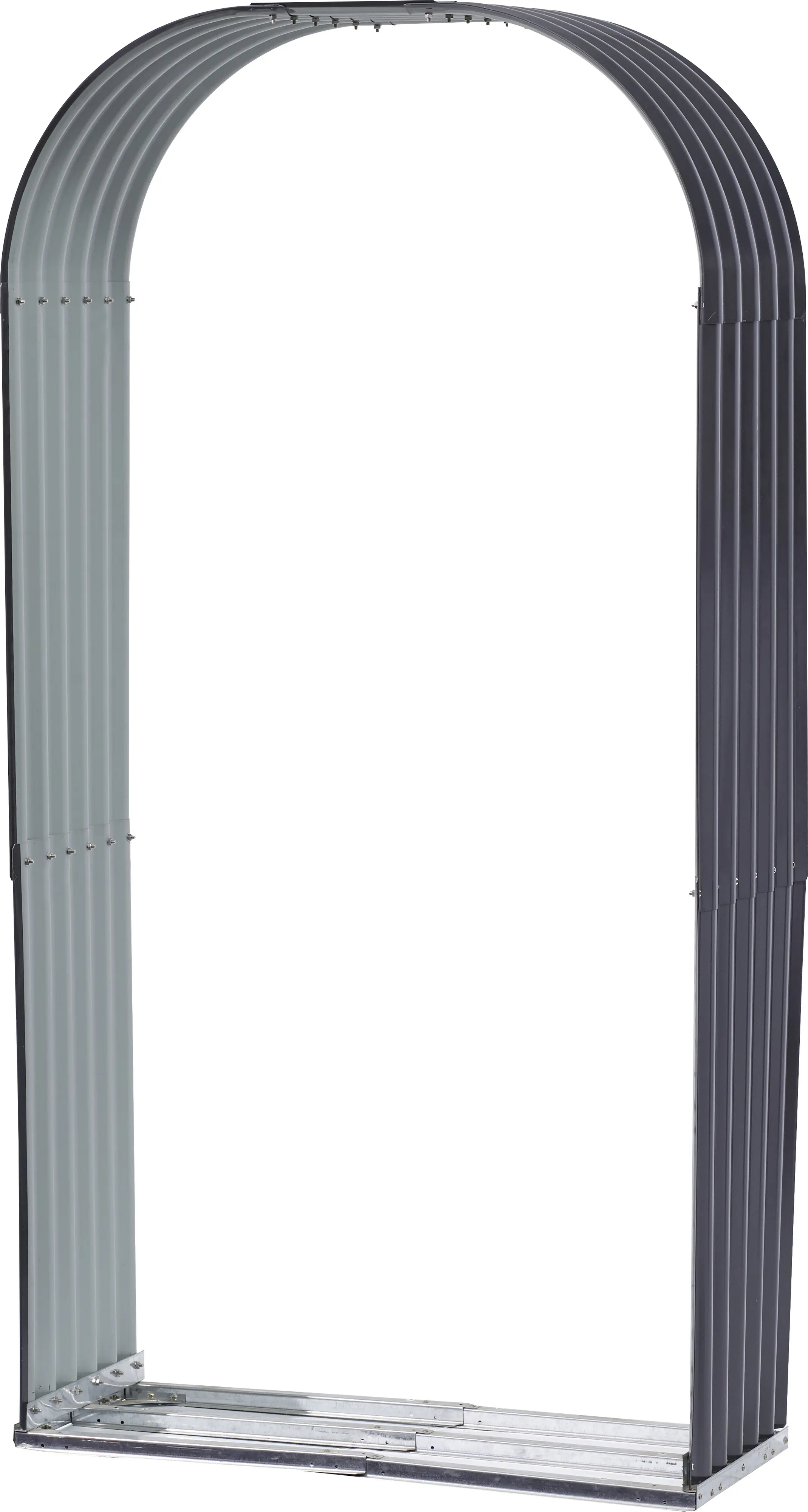 Floraworld Holzunterstand Rundbogen anthrazit 103 cm x 45,5 cm