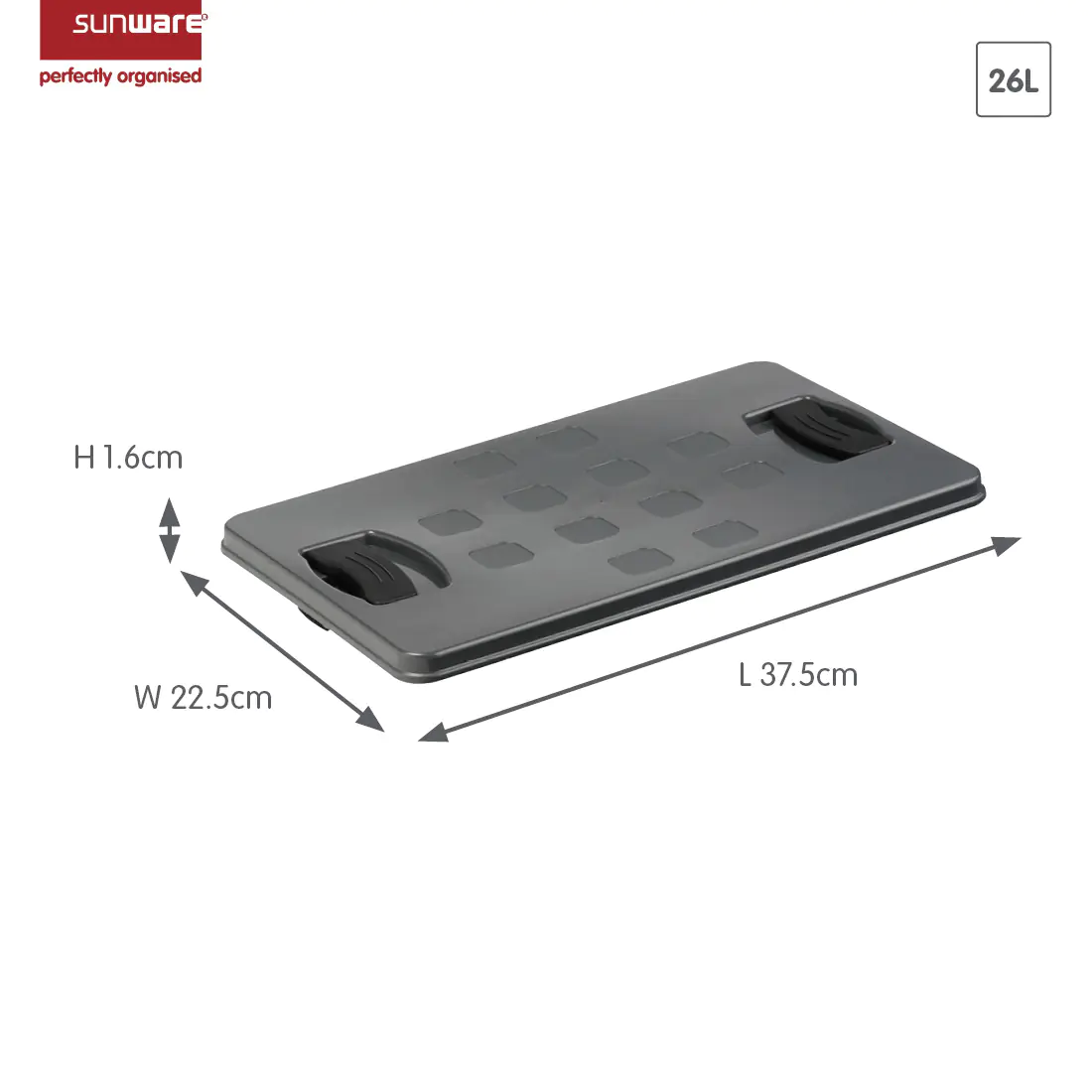Sunware Deckel für Aufbewahrungsbox Square 26L anthrazit
