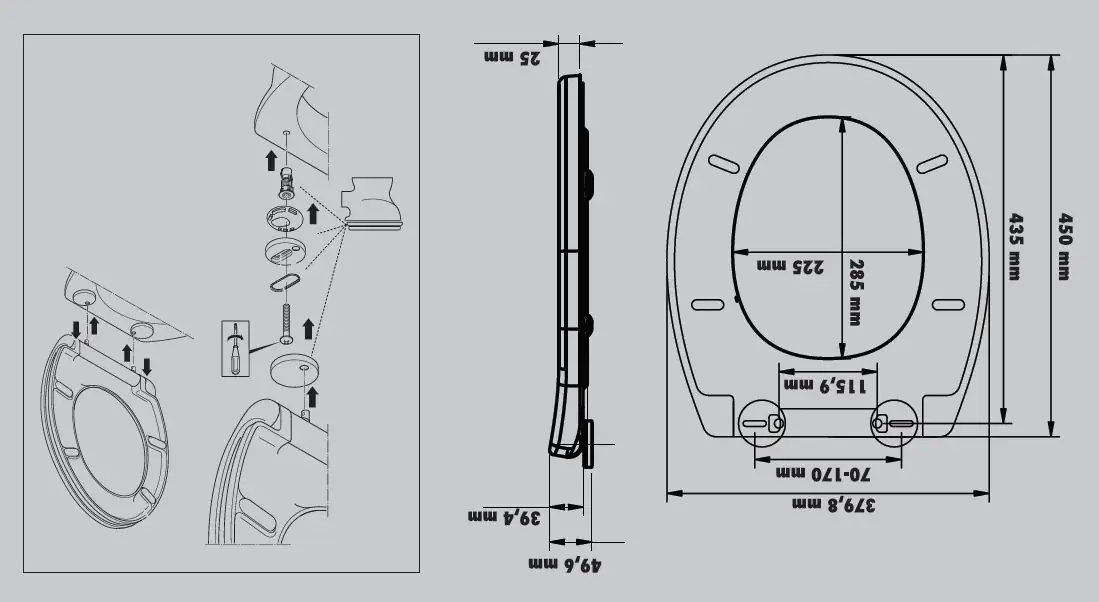 Primaster WC-Sitz mit Absenkautomatik Bogota weiß