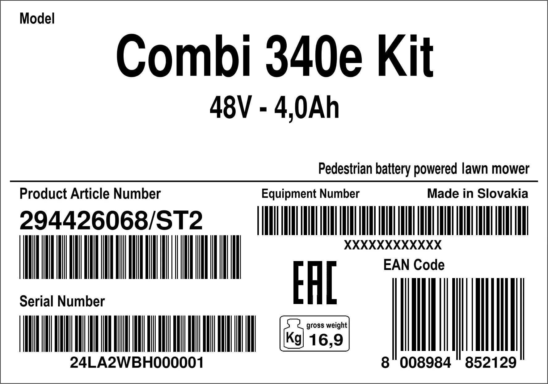 Stiga Akku Rasenmäher COMBI 340e 48 V, 38 cm Schnittbreite Stiga Akku Rasenmäher COMBI 340e 48 V, 38 cm Schnittbreite