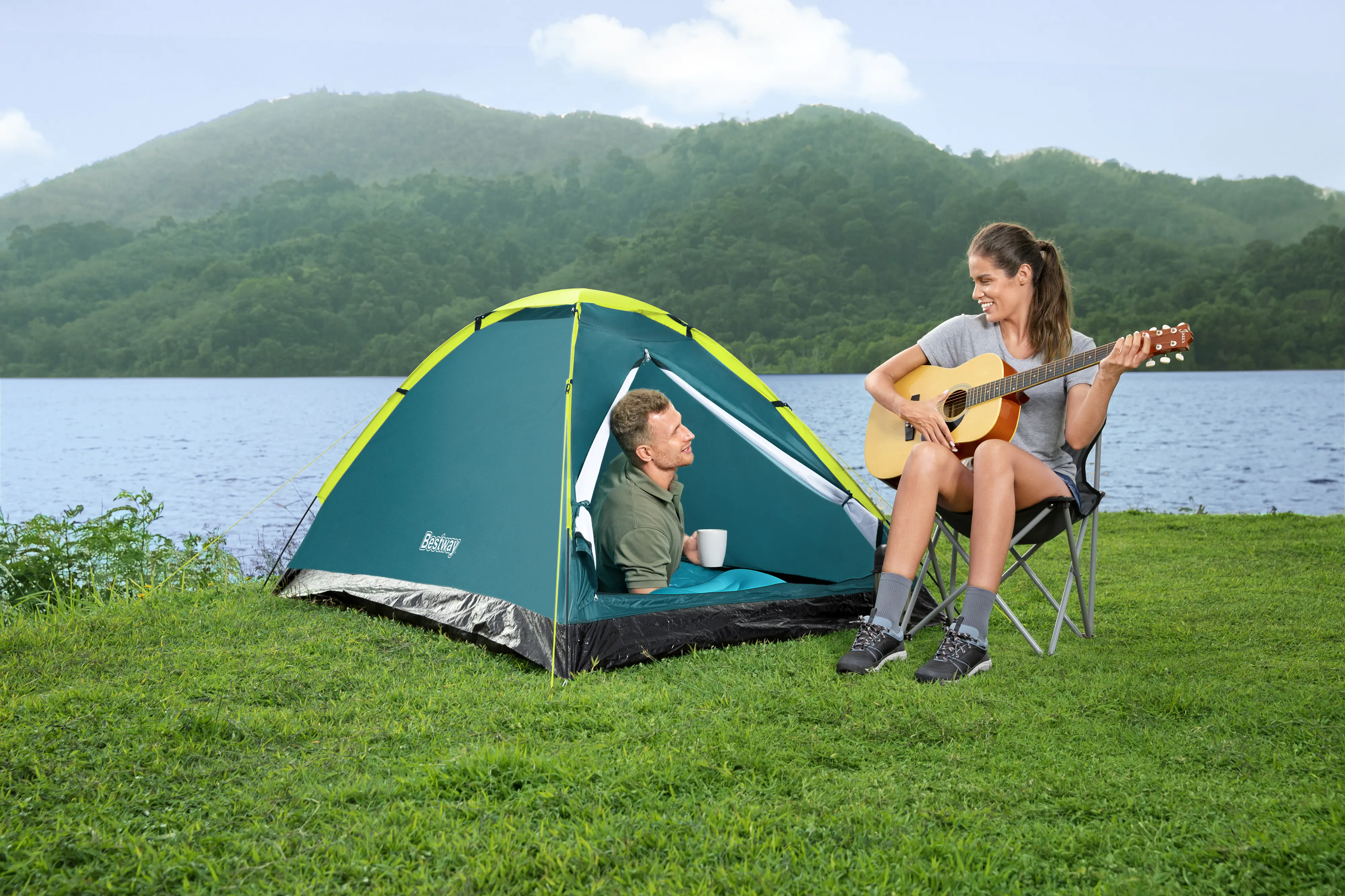 Bestway 3-Personen-Zelt Cool Dome 3 grün 210 x 210 x 130 cm