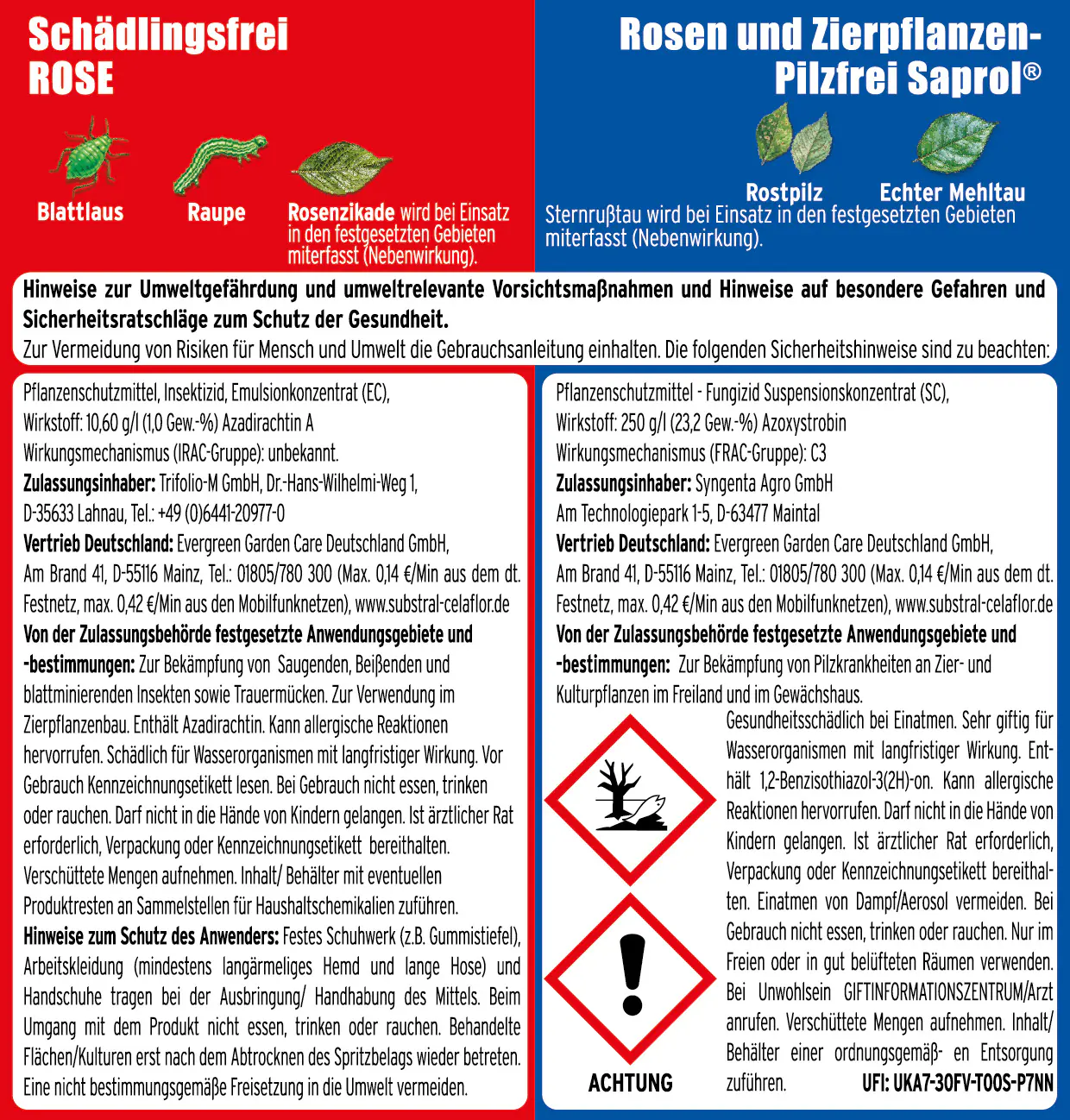 Substral Universal Pilzfrei Saprol N 4 x 4 ml