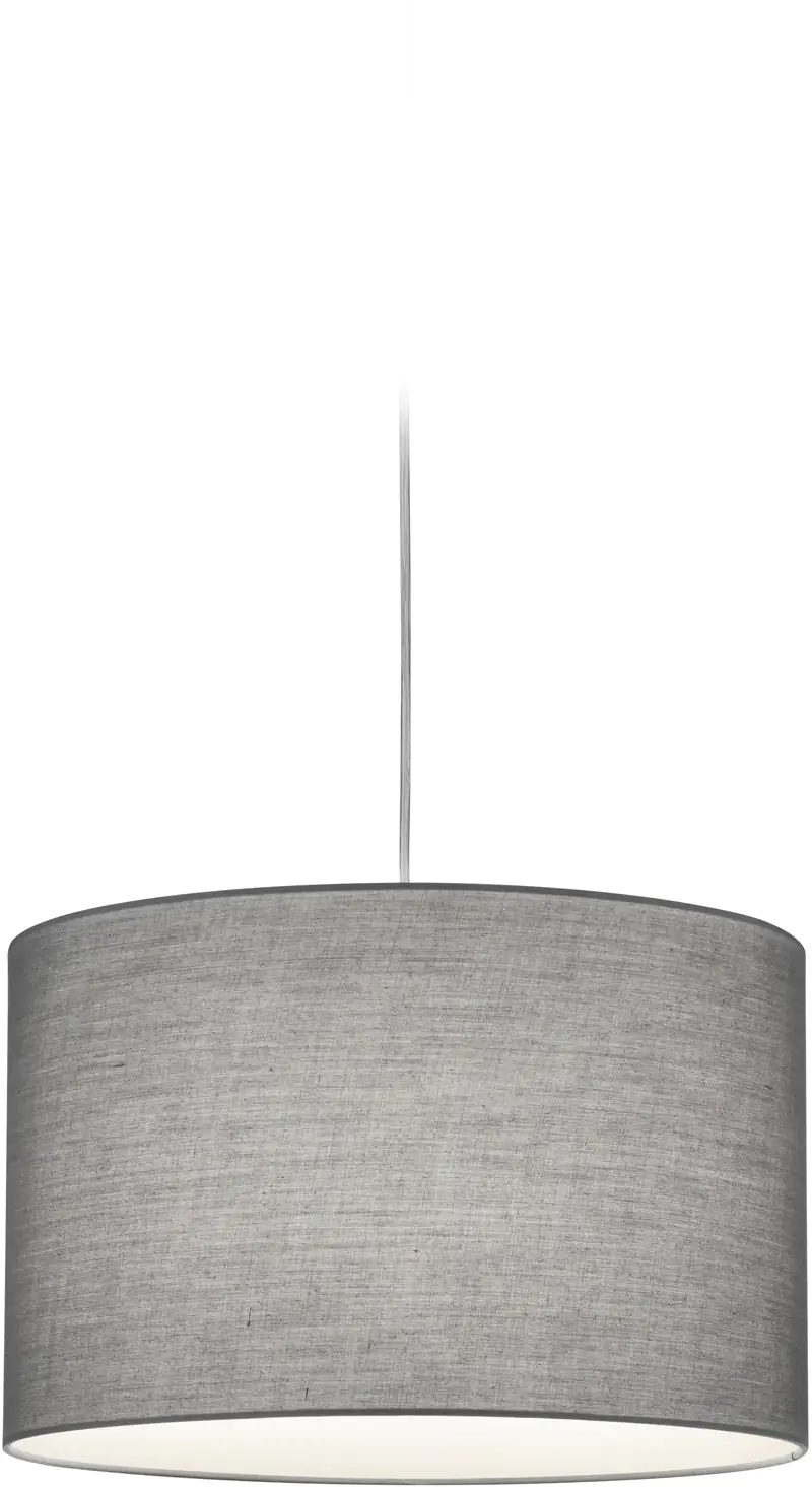 Trio Leuchten Pendelleuchte Hotel DUOline E27, Stoffschirm grau