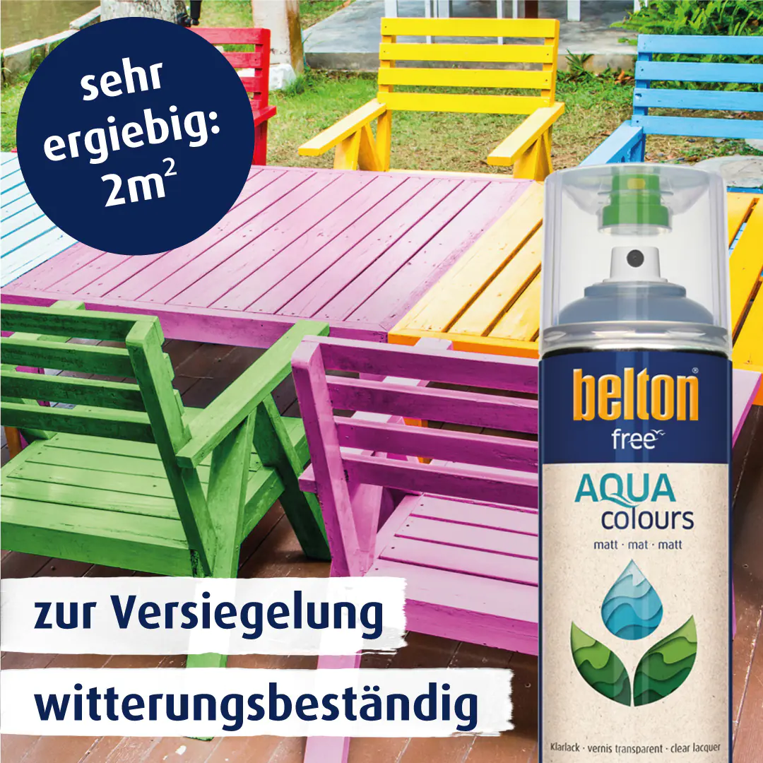 belton free Lackspray AQUAcolours 400 ml Klarlack matt