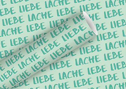 Braun & Company Geschenkpapier Lebe, Liebe 2 m x 70 cm