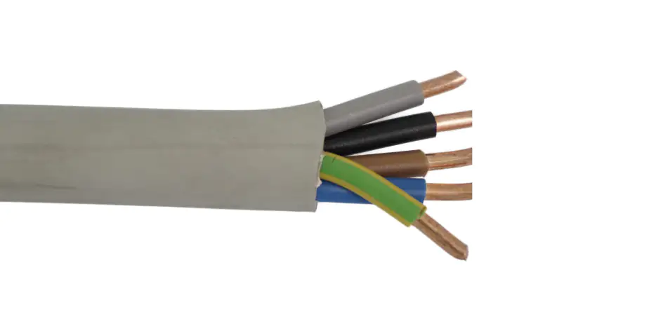 Feuchtraumleitung NYM-J 5 x 1,5, 400 Meter, Rolle, grau