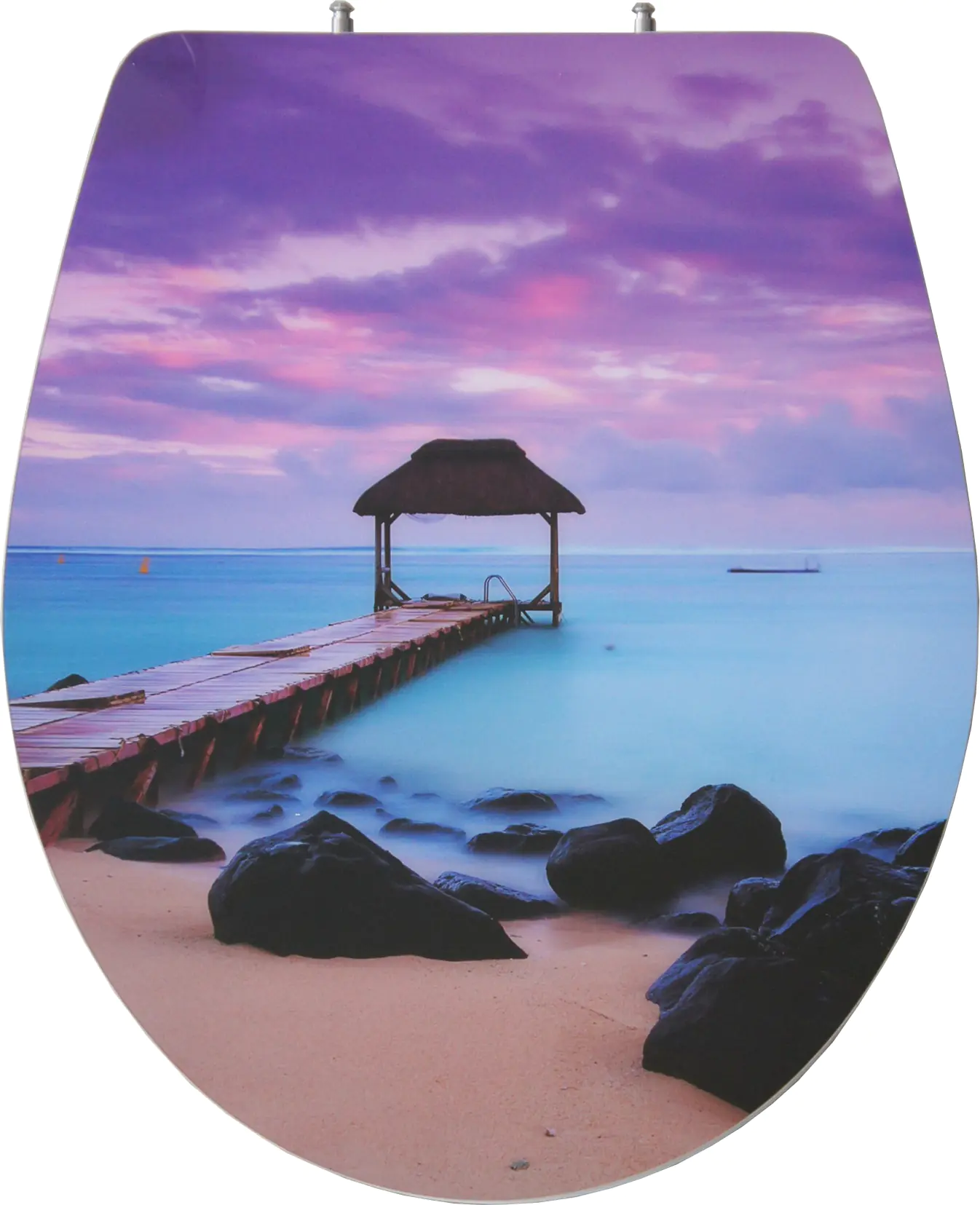 Primaster WC-Sitz mit Absenkautomatik Sunset weiß