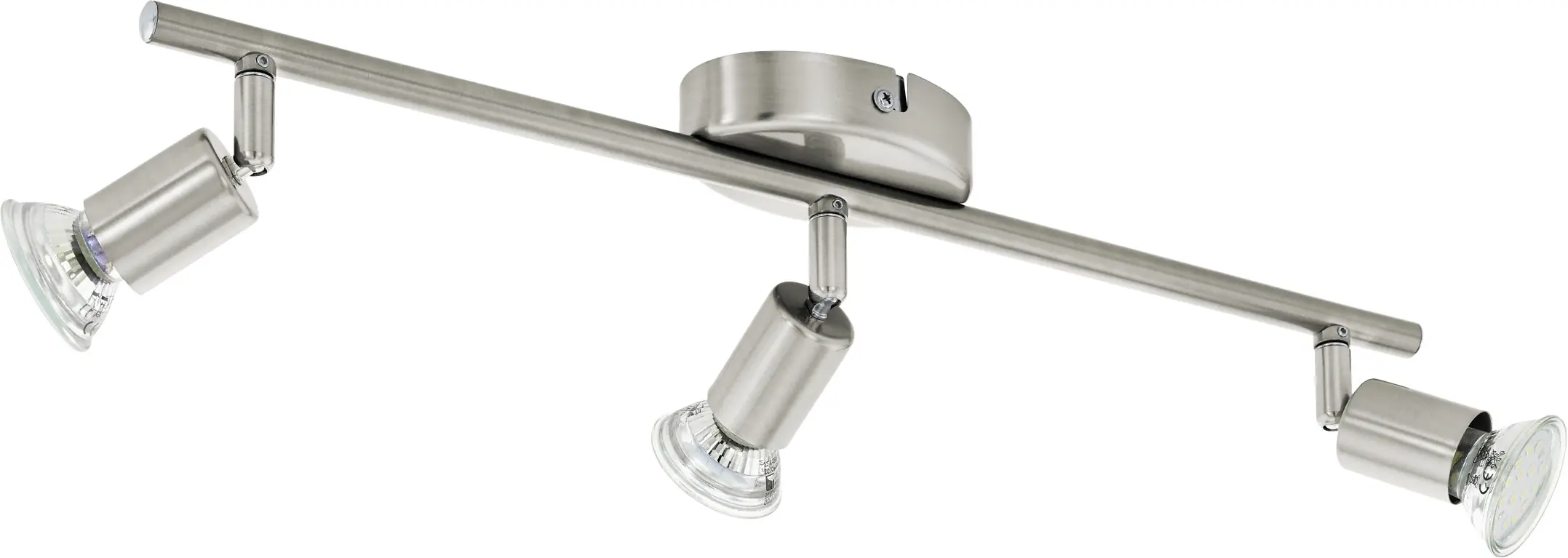 Eglo 3er LED Spot Buzz nickel-matt 48,5 x 6,5 cm GU10 Eglo 3er LED Spot Buzz nickel-matt 48,5 x 6,5 cm GU10