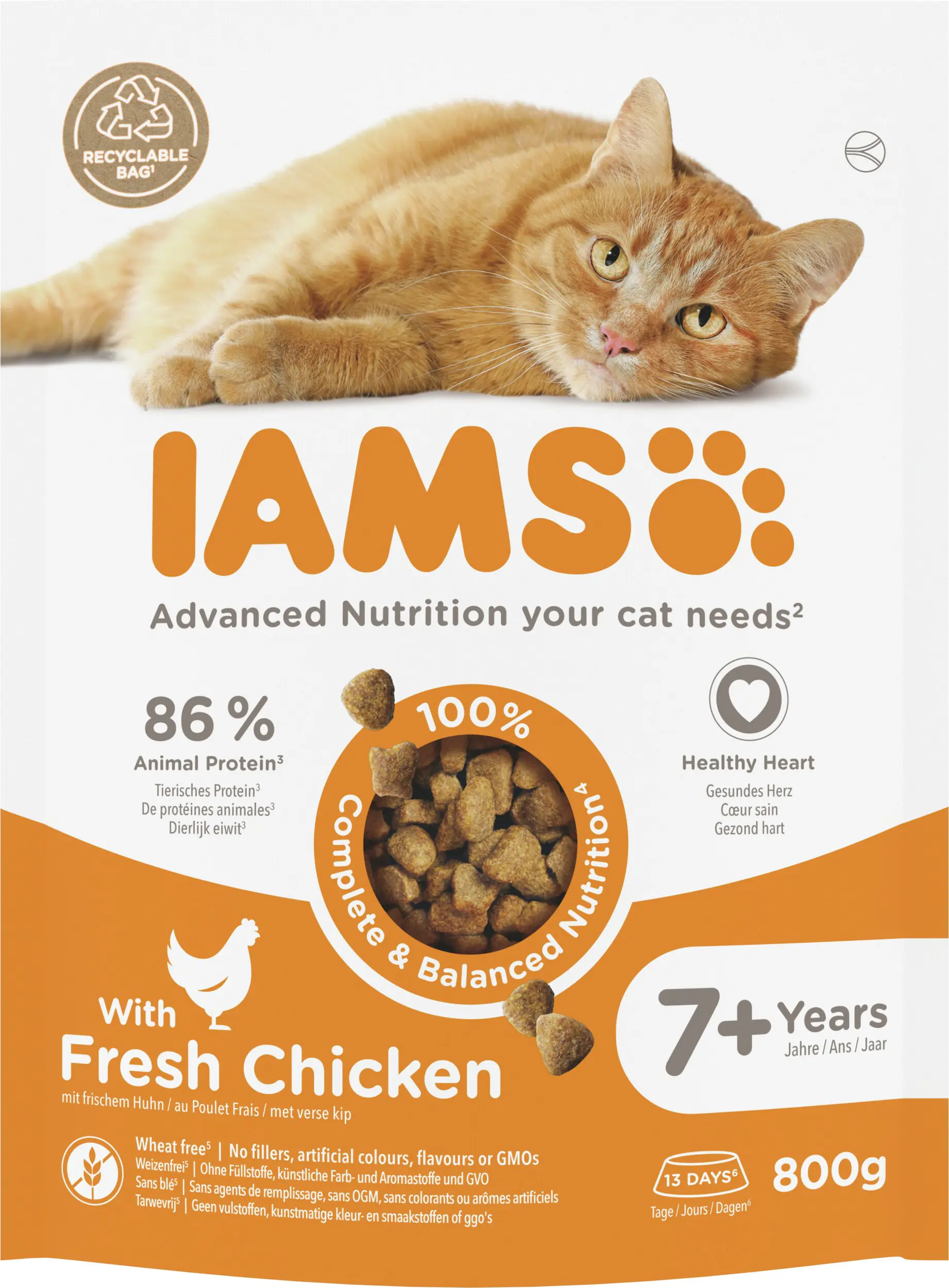 Iams Vital Katzentrockenfutter Senior 800 g Huhn