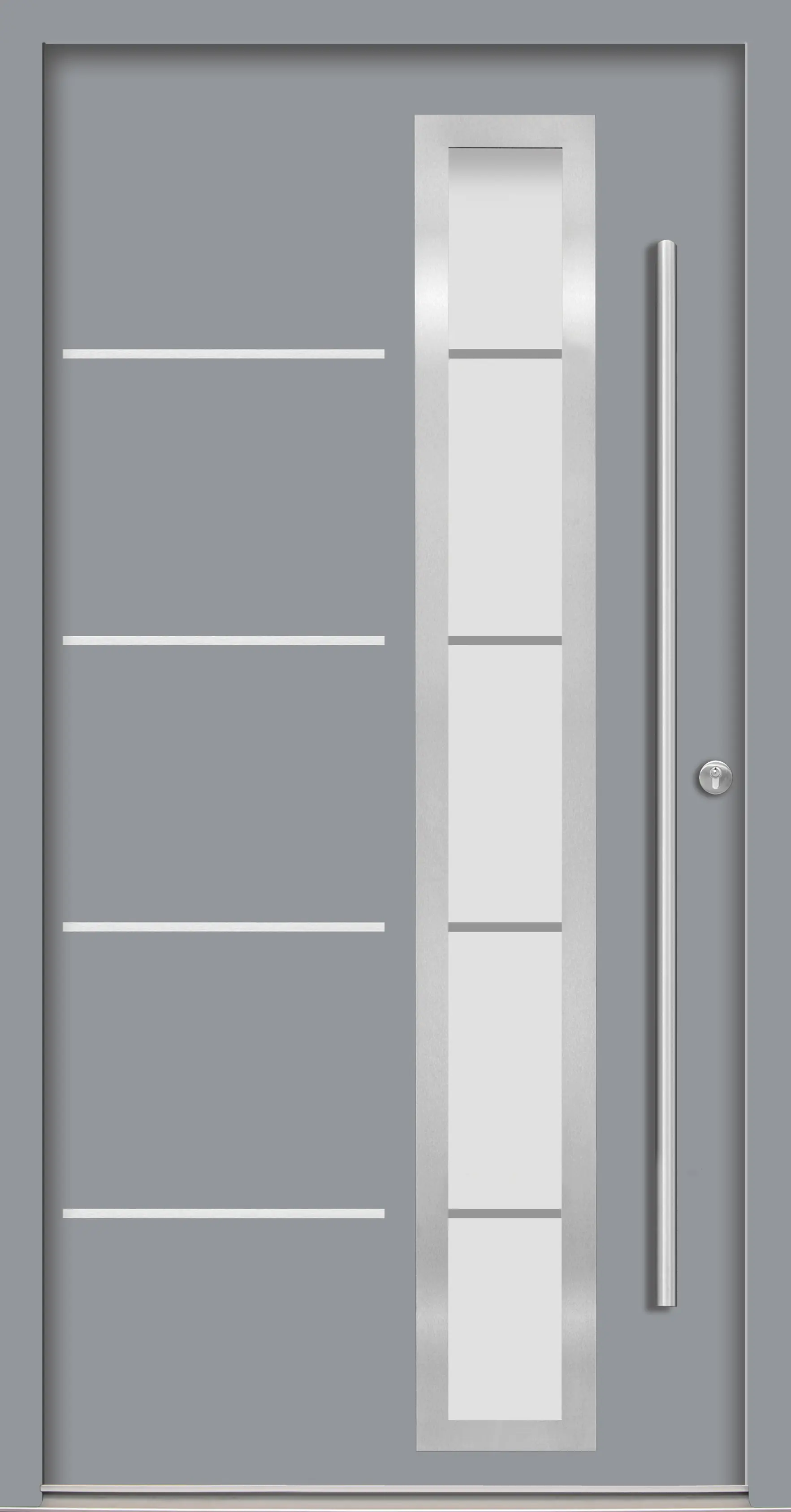 Splendoor Haustür Passivedoor Premium B06 Grau DIN Rechts 110 x 210 cm