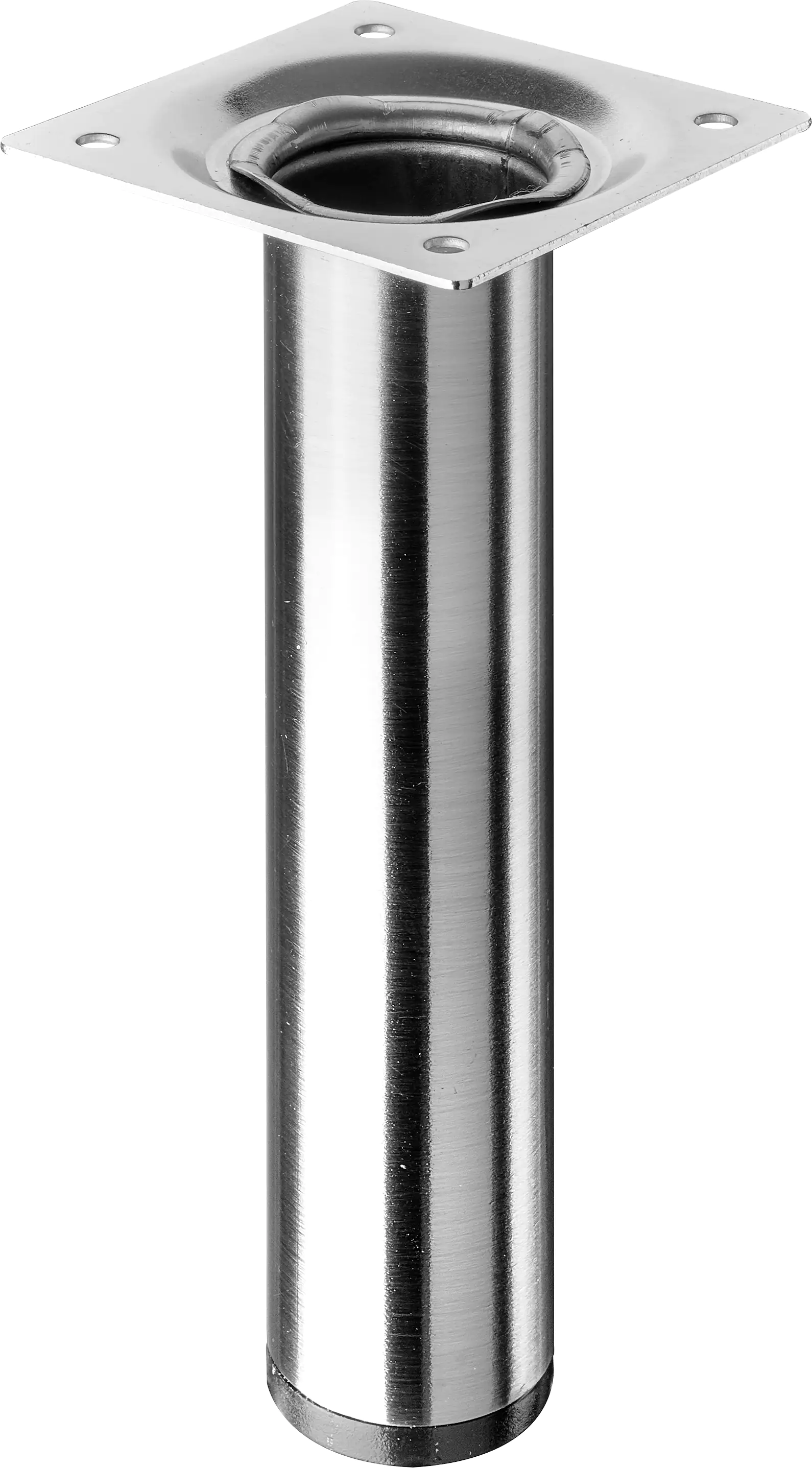 Hettich Tischbein 3,0 x 15 cm Stahl Edelstahl-Optik - 1 Stück