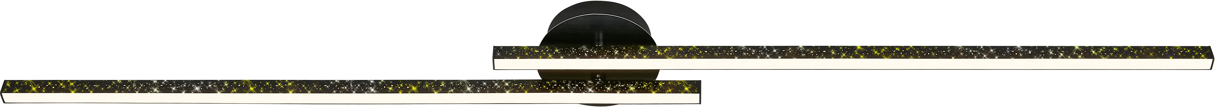 Di-Ka LED Wand- & Deckenleuchte Rey schwarz 135 x 14cm Glitzereffekt