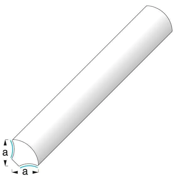 alfer Viertelkreis-Eckleiste 2.5 m, 14 mm PVC (Kunststoff) glatt eiche