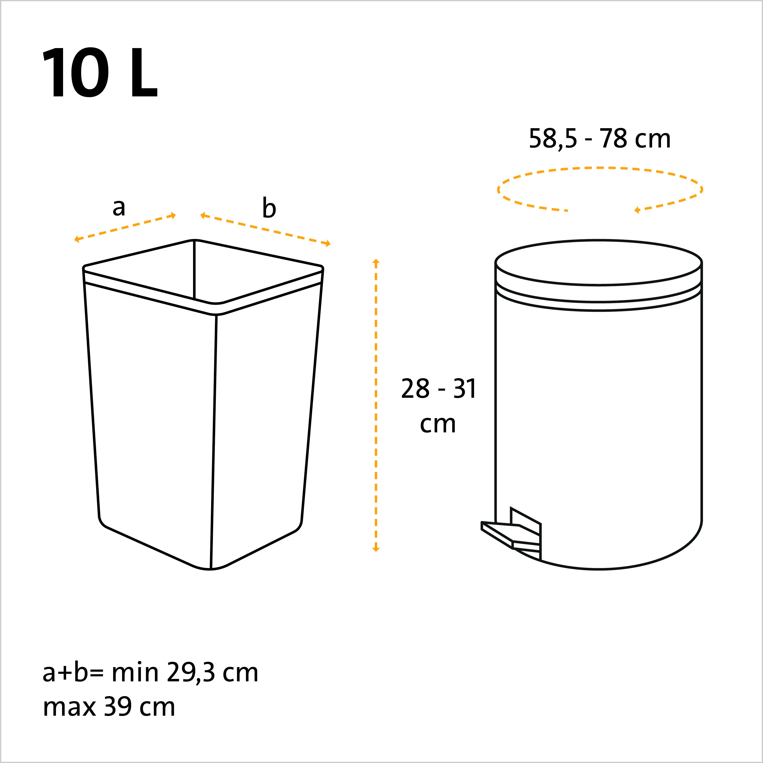 Swirl Bio-Müll-Papierbeutel 10 L, 10 Stück