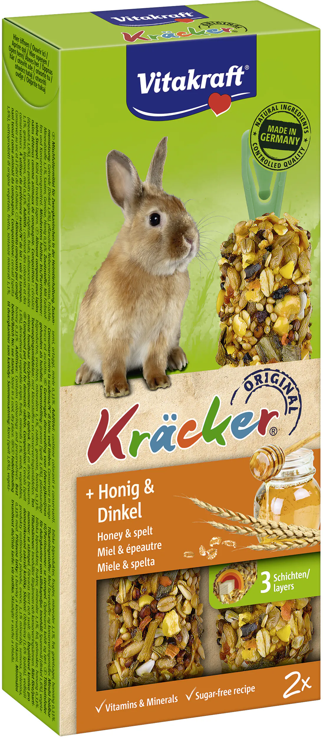 Vitakraft Kräcker® Honig & Dinkel 2 Stück / 112 g Vitakraft Kräcker® Honig & Dinkel 2 Stück / 112 g