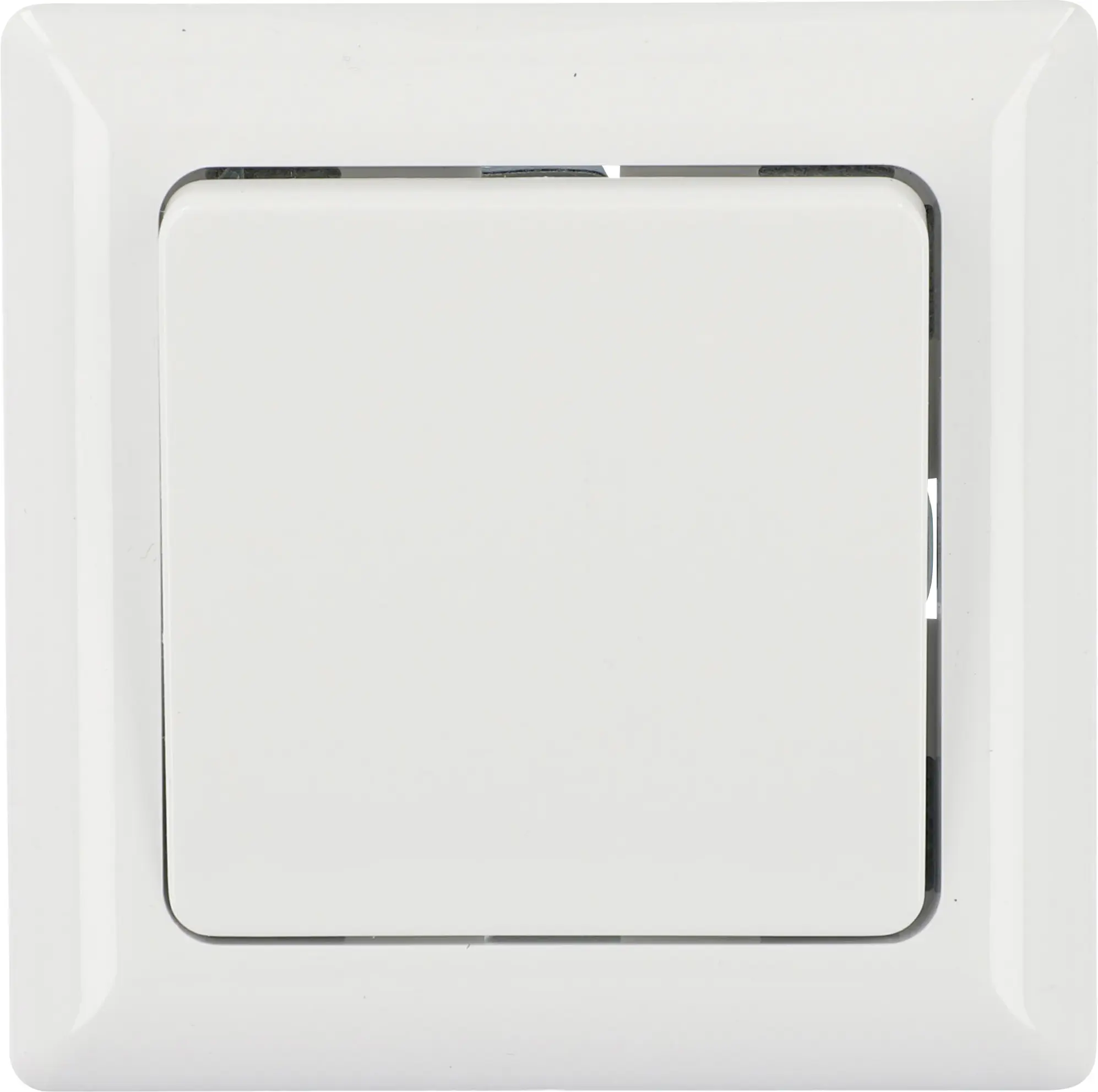 Unitec Aus-Wechselschalter mit Rahmen ultraweiß, Serie Genua