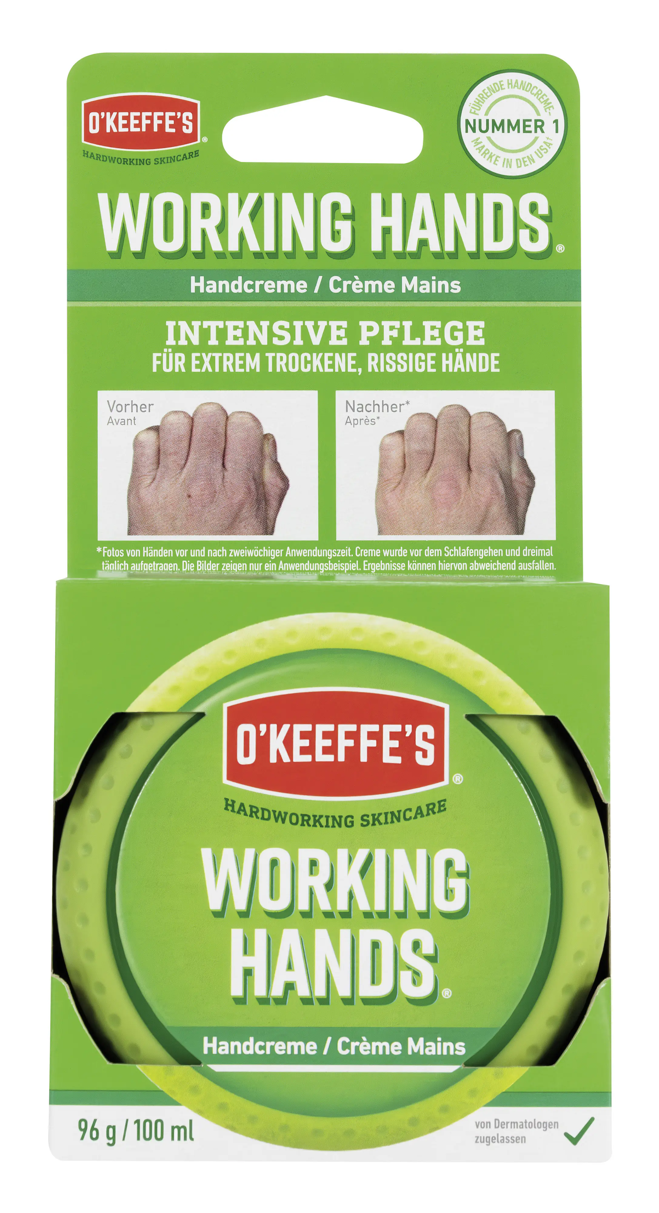 O`Keeffe`s Handcreme Working Hands Dose 96 g