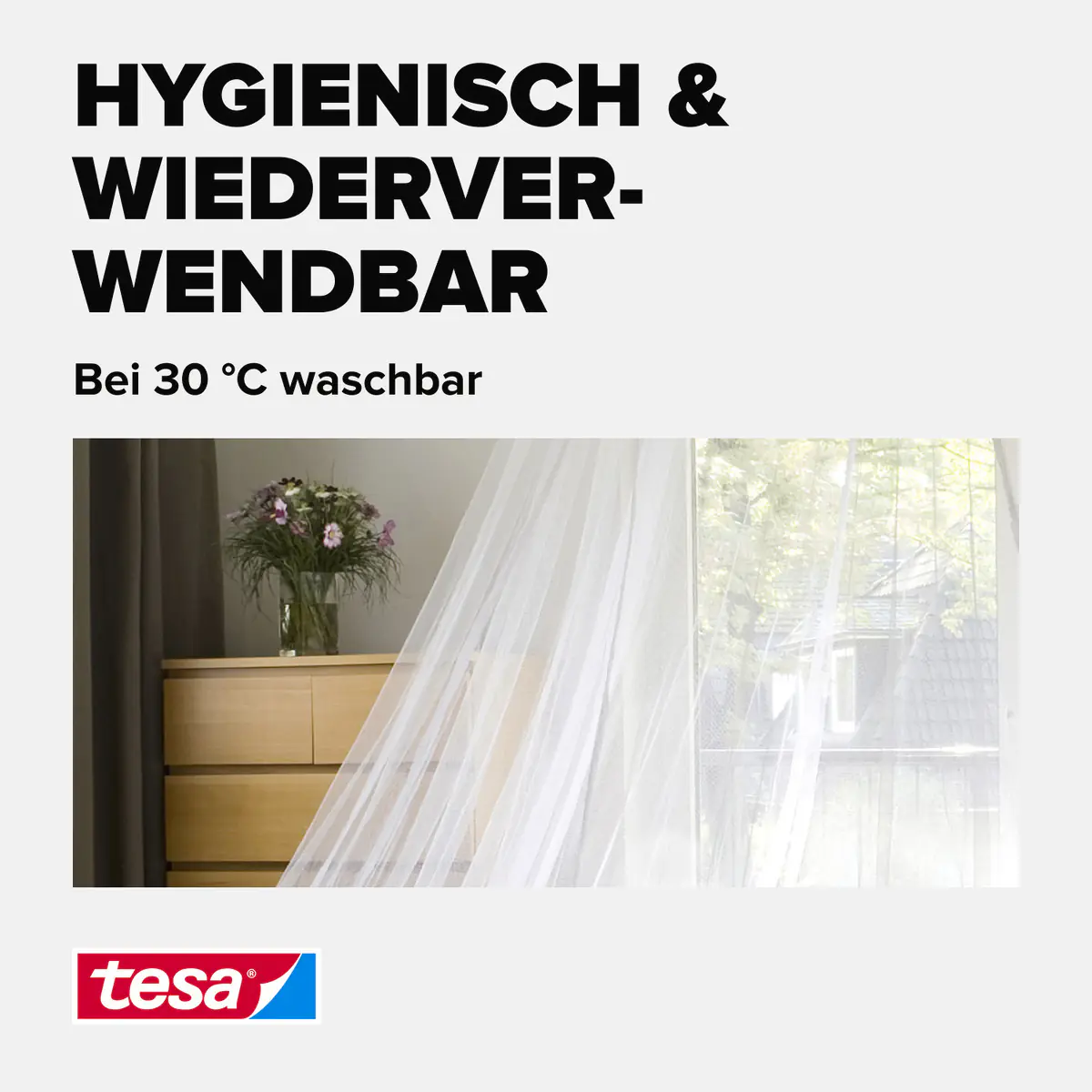 tesa Moskitonetz Comfort 2,5 x 12,5 m weiß